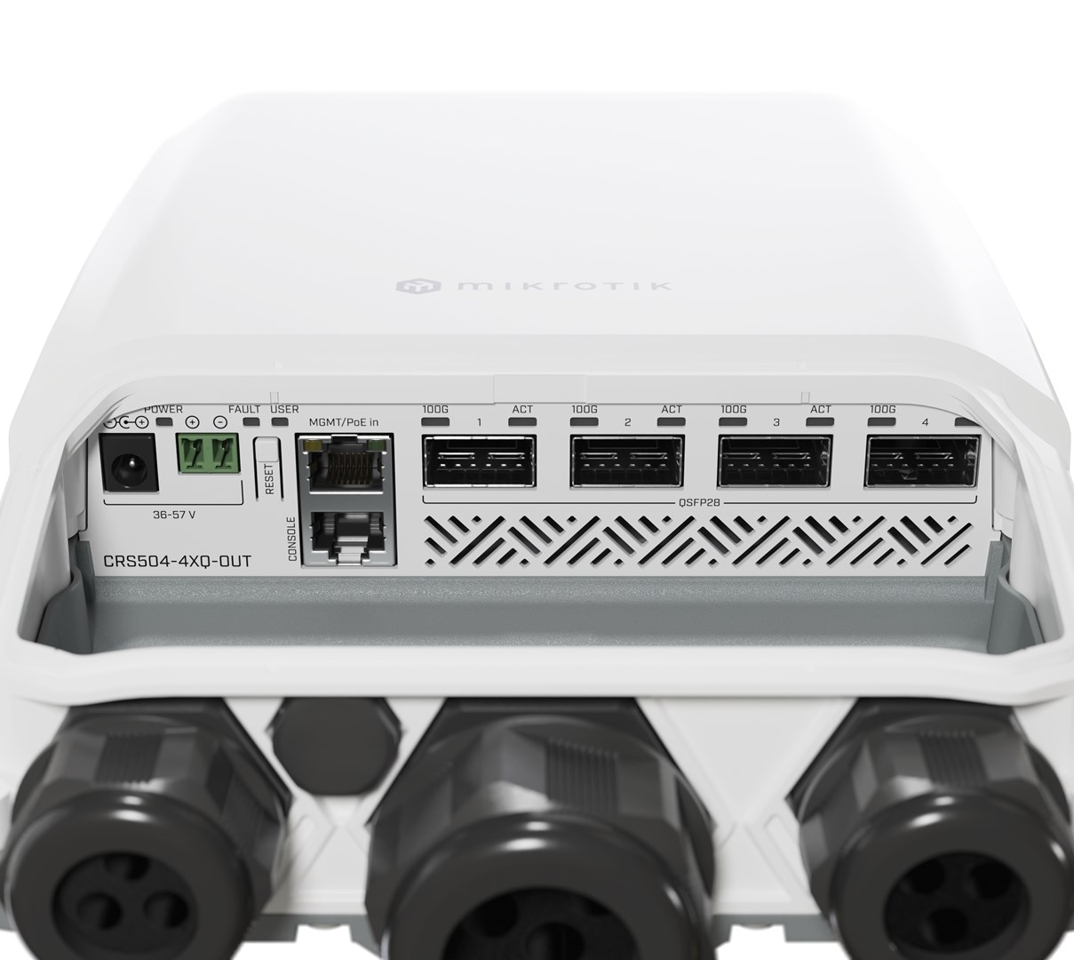 Mikrotik CRS504-4XQ-OUT network switch Managed L3 Fast Ethernet (10/100) Power over Ethernet (PoE) 1U White - Image 11