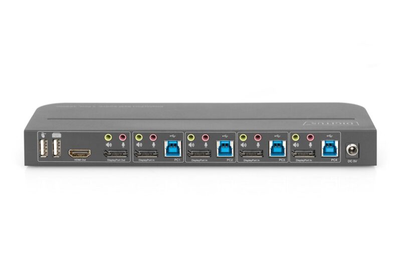 Digitus KVM Switch, 4-Port, 4K60Hz, 4 x DP in, 1 x DP/HDMI out - Image 7