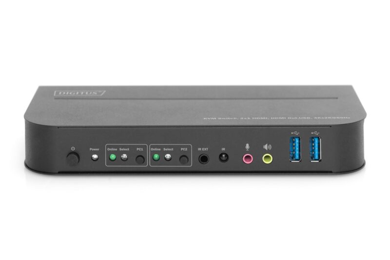 Digitus KVM Switch, 2x1 HDMI, HDMI Out,USB, 4Kx2K@60Hz - Image 3