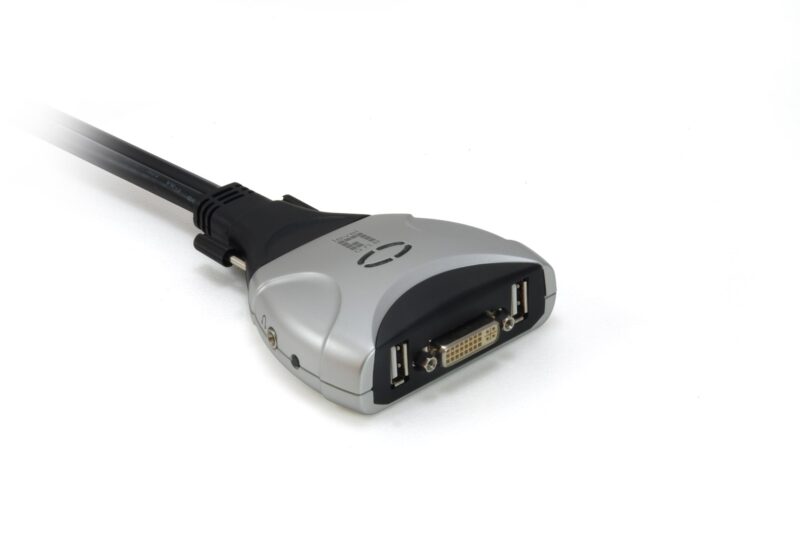 LevelOne 2-Port USB DVI-D Single Link Cable KVM Switch, audio support - Image 3