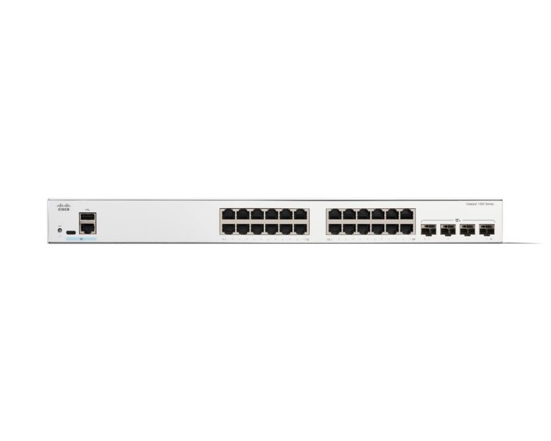 Cisco Catalyst 1300-24T-4X Managed Switch, 24 Port GE, 4x10GE SFP+, Limited Lifetime Protection (C1300-24T-4X) - Image 2