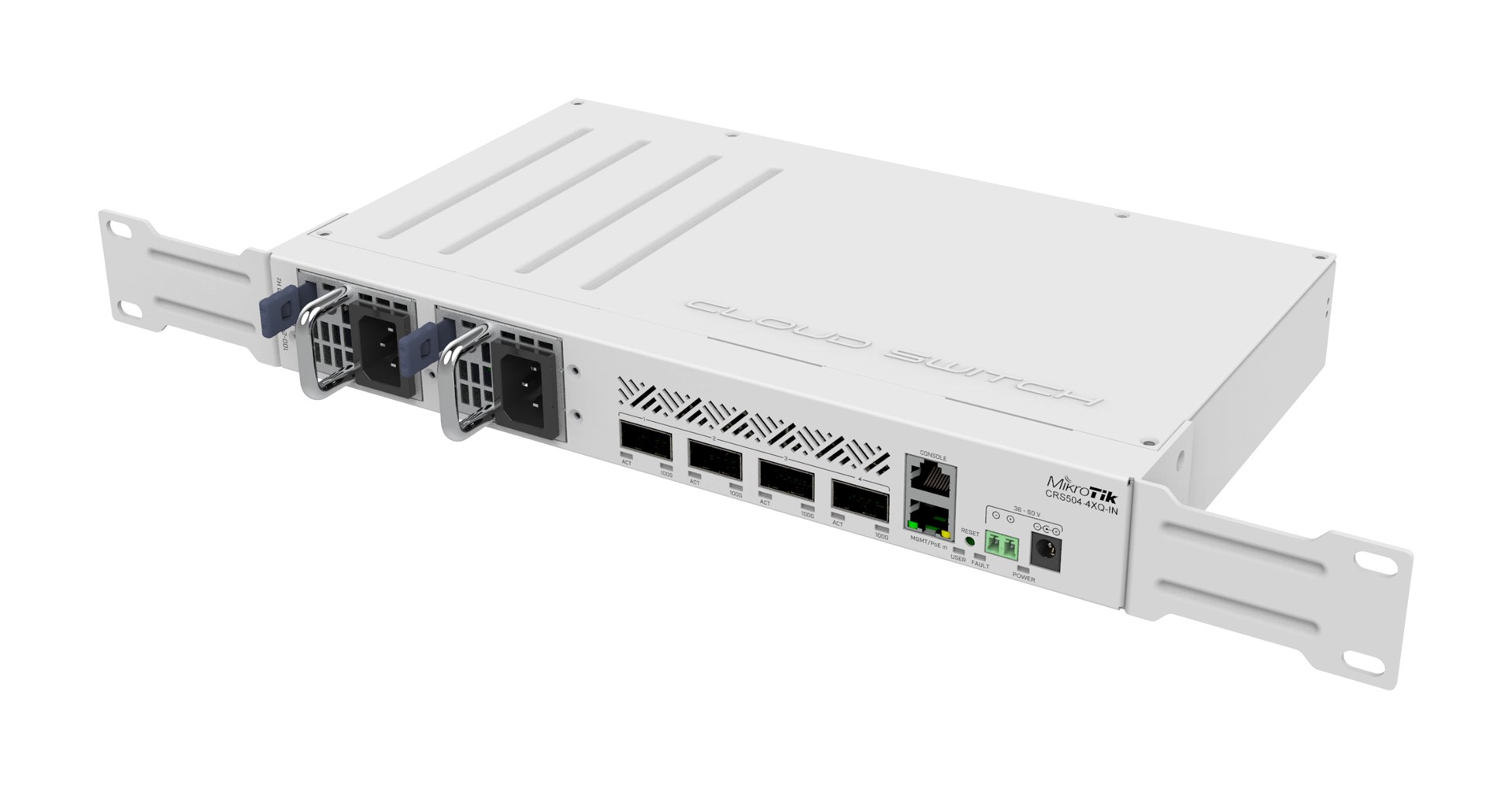 Mikrotik CRS504-4XQ-IN network switch Managed Fast Ethernet (10/100) Power over Ethernet (PoE) White - Image 4