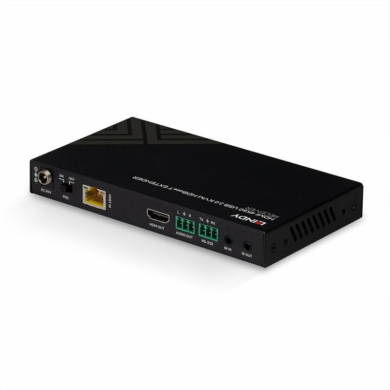 Lindy 150m Cat.6 HDMI 4K60, IR, RS-232 & Audio HDBaseT KVM Extender, Receiver - Image 3