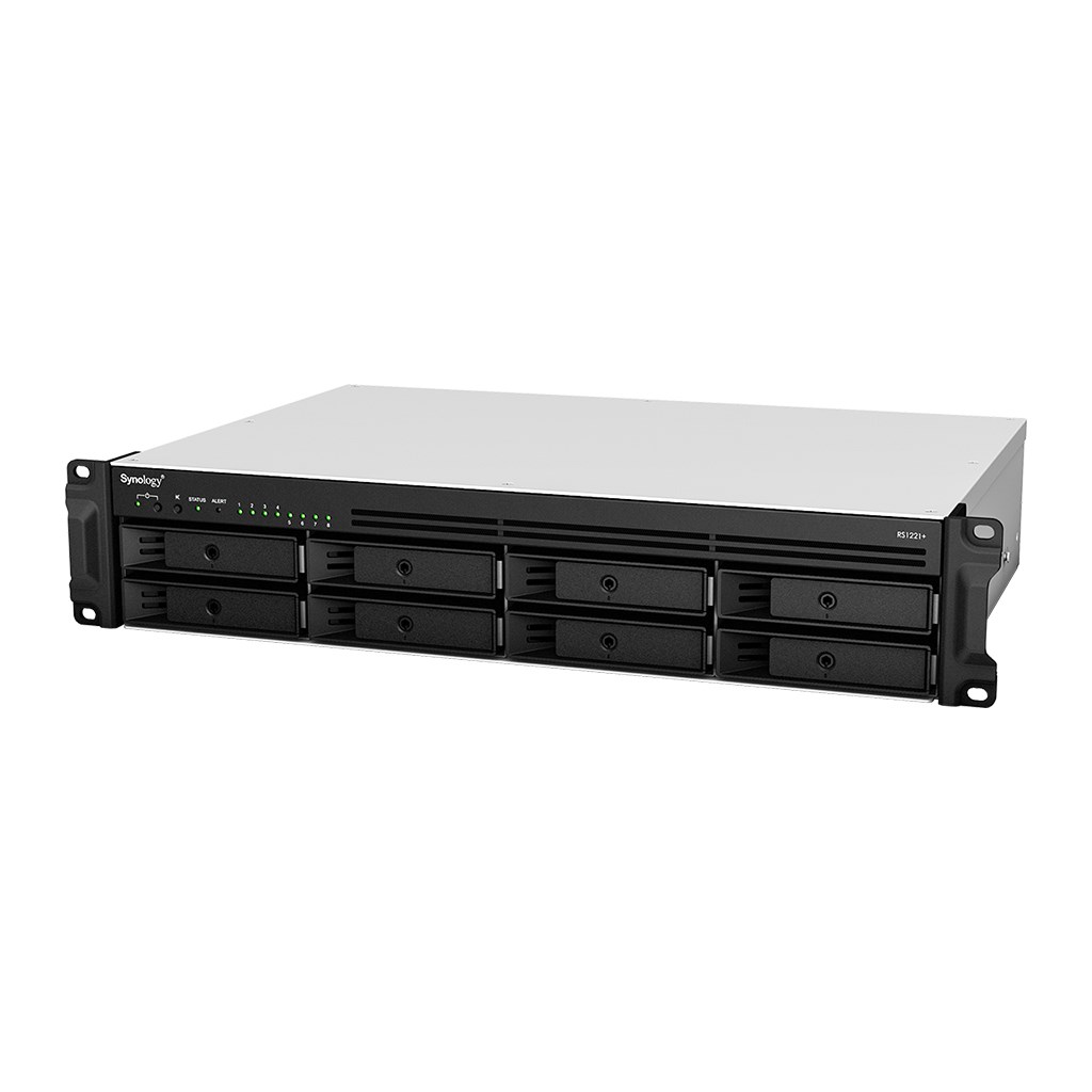Synology RackStation RS1221+ NAS/storage server Rack (2U) Ryzen Embedded V1500B 4 GB DDR4 0 TB DiskStation Manager Black - Image 2