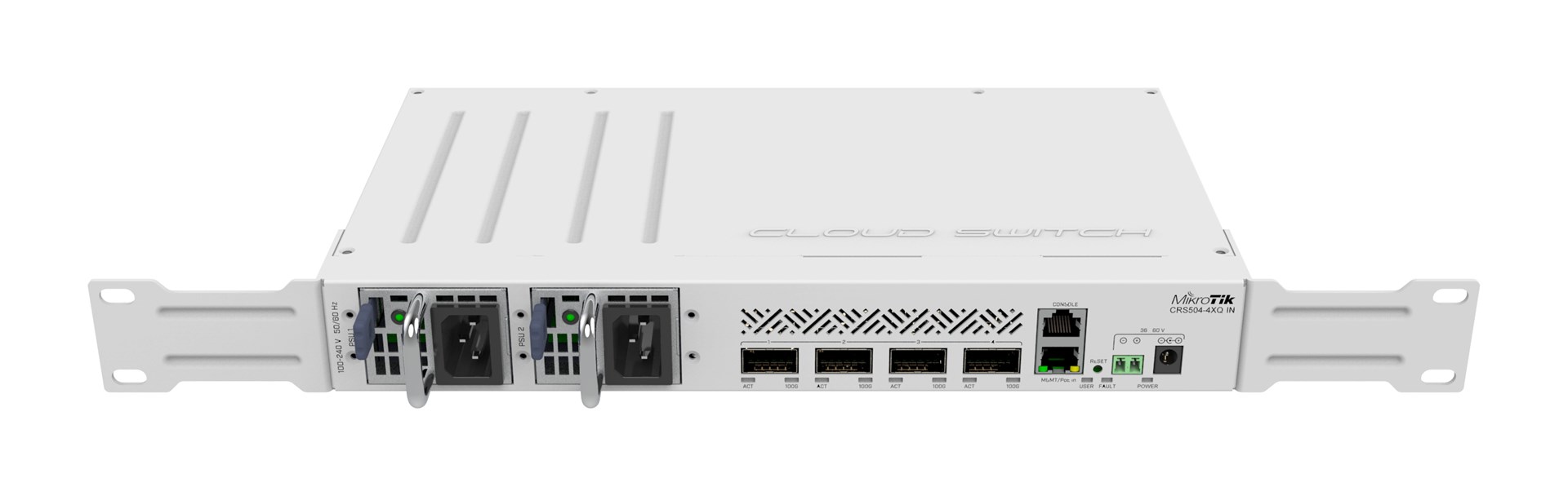 Mikrotik CRS504-4XQ-IN network switch Managed Fast Ethernet (10/100) Power over Ethernet (PoE) White - Image 5