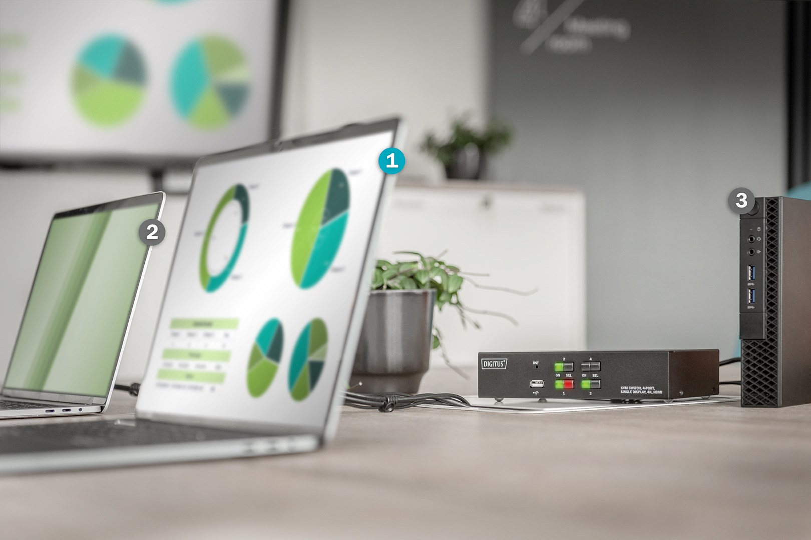 Digitus KVM Switch, 4 Port, Single Display, 4K, HDMI® - Image 4
