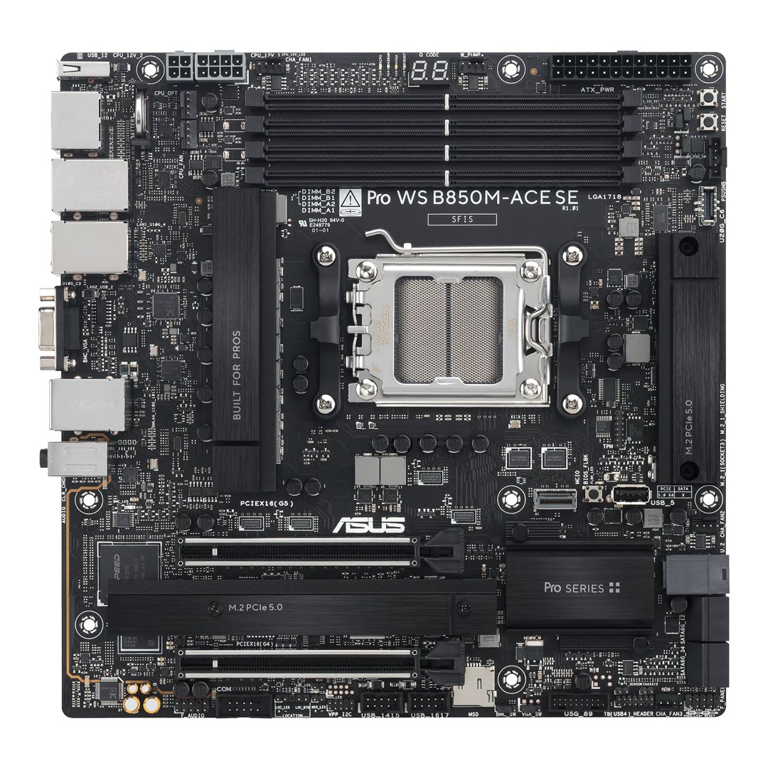 Asus PRO WS B850M-ACE SE AM5 AMD motherboard - Image 2