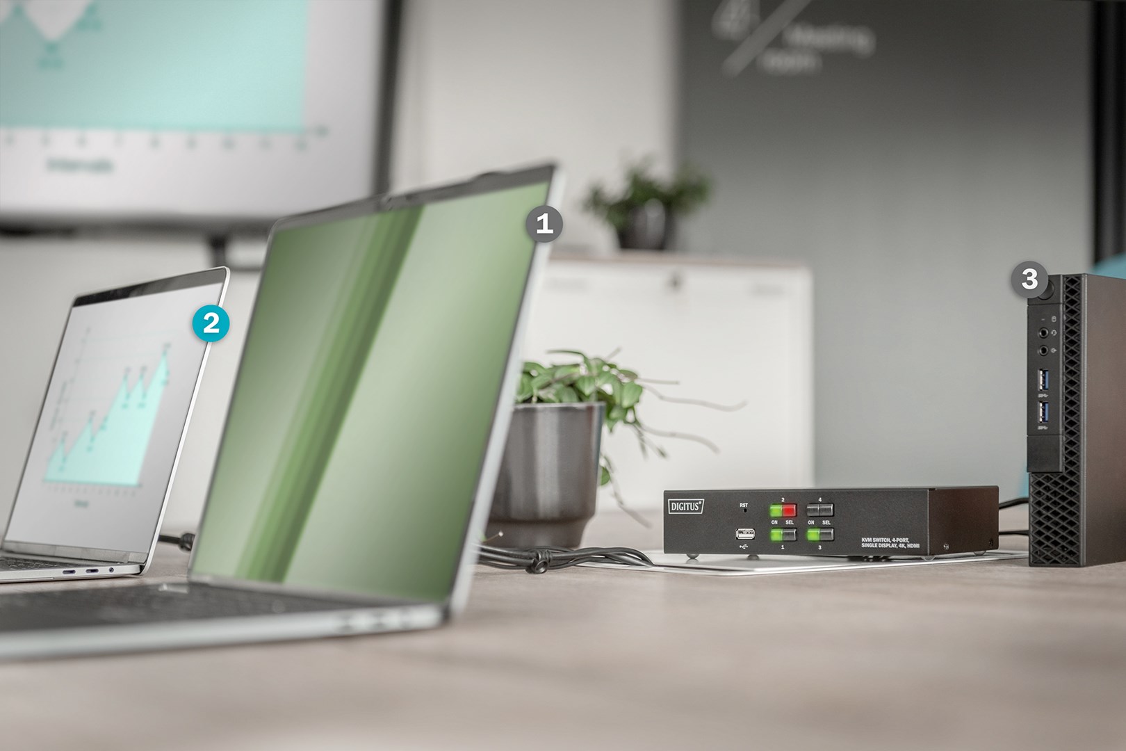 Digitus KVM Switch, 4 Port, Single Display, 4K, HDMI® - Image 3