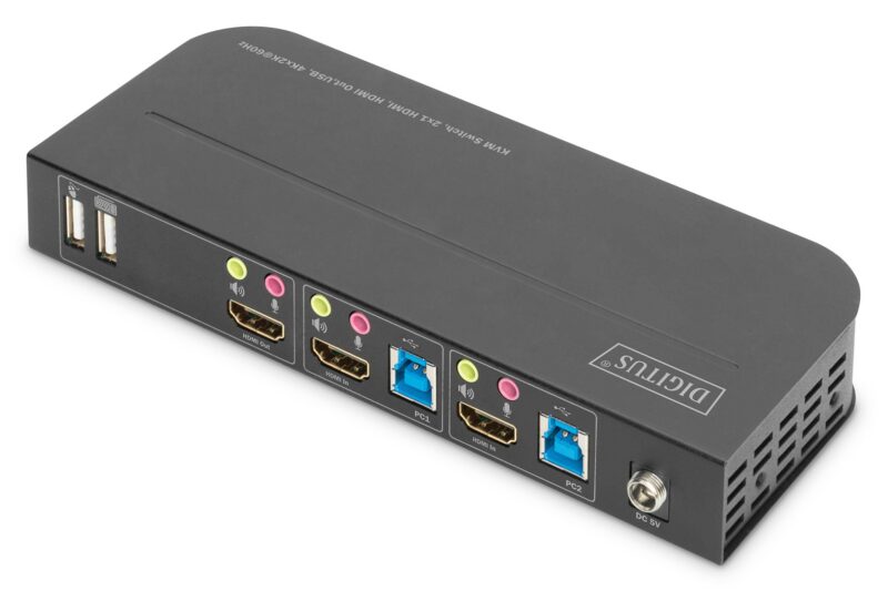 Digitus KVM Switch, 2x1 HDMI, HDMI Out,USB, 4Kx2K@60Hz - Image 5