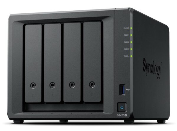 Synology DiskStation DS425+ NAS/storage server Intel® Celeron® J4125 2 GB DDR4 0 TB Black - only Synology HDD
