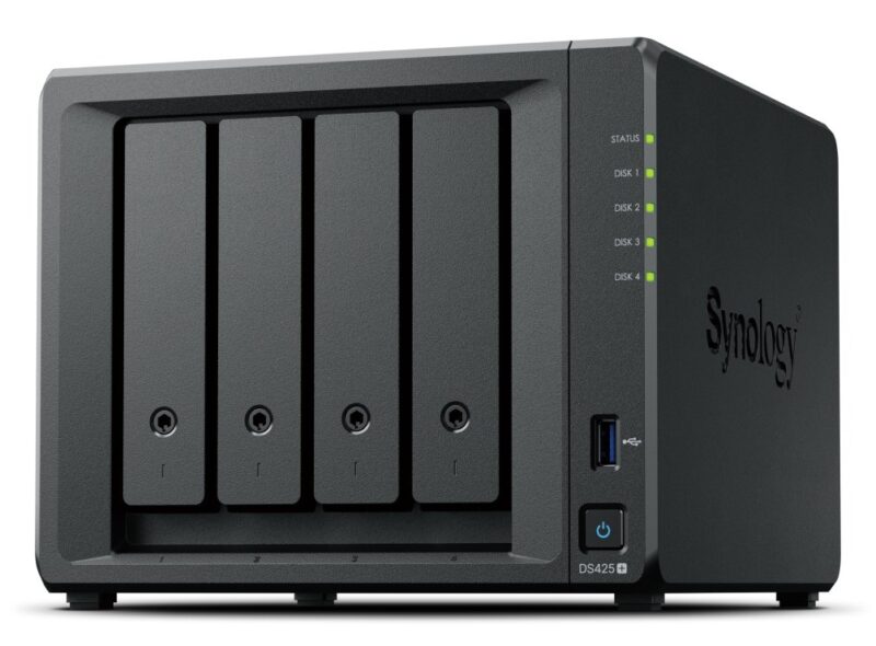Synology DiskStation DS425+ NAS/storage server Intel® Celeron® J4125 2 GB DDR4 0 TB Black - only Synology HDD