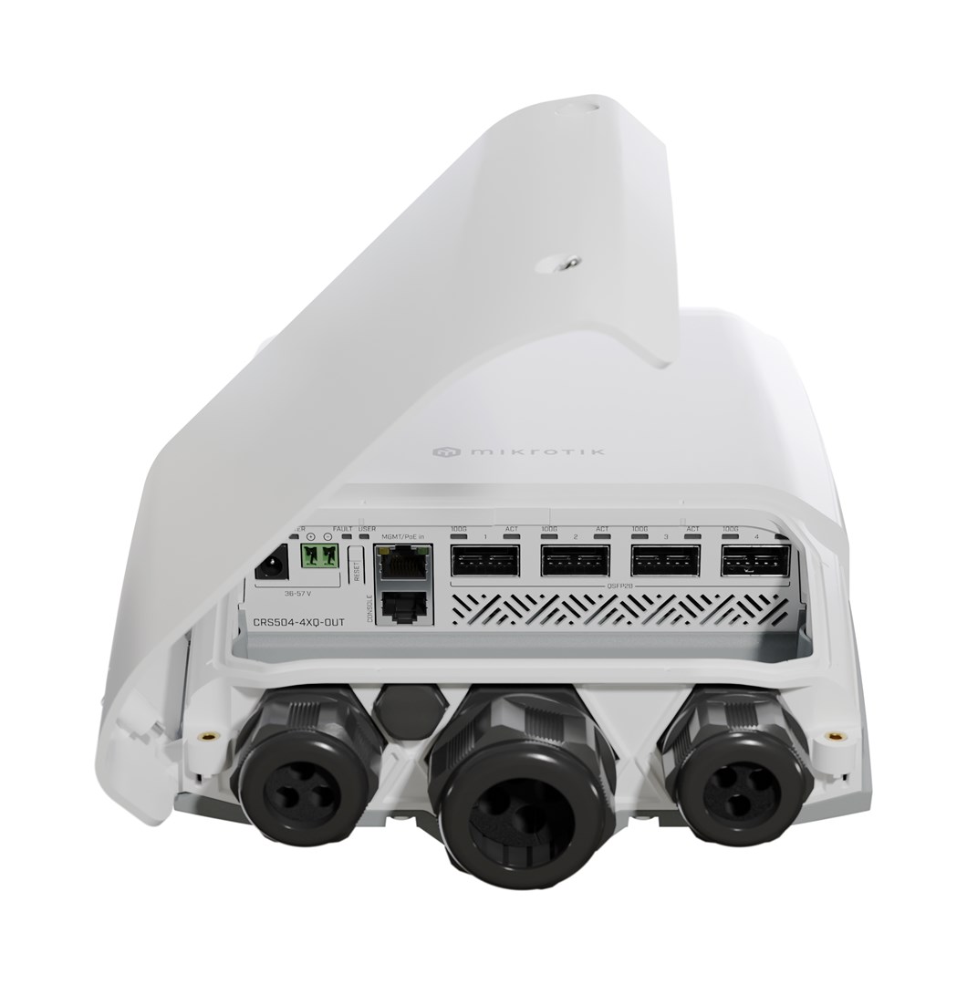 Mikrotik CRS504-4XQ-OUT network switch Managed L3 Fast Ethernet (10/100) Power over Ethernet (PoE) 1U White - Image 3