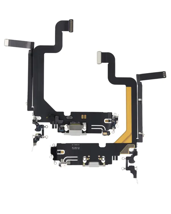 Charging Port Flex Cable For iPhone 14 Pro Max (Premium) (Silver)