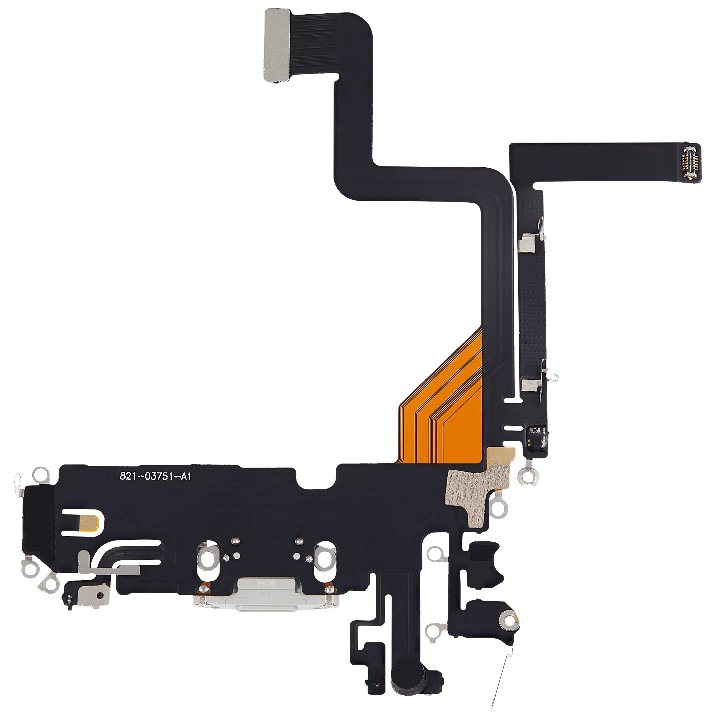 Charging Port Flex Cable For iPhone 14 Pro (Aftermarket Plus) (Silver) - Image 7