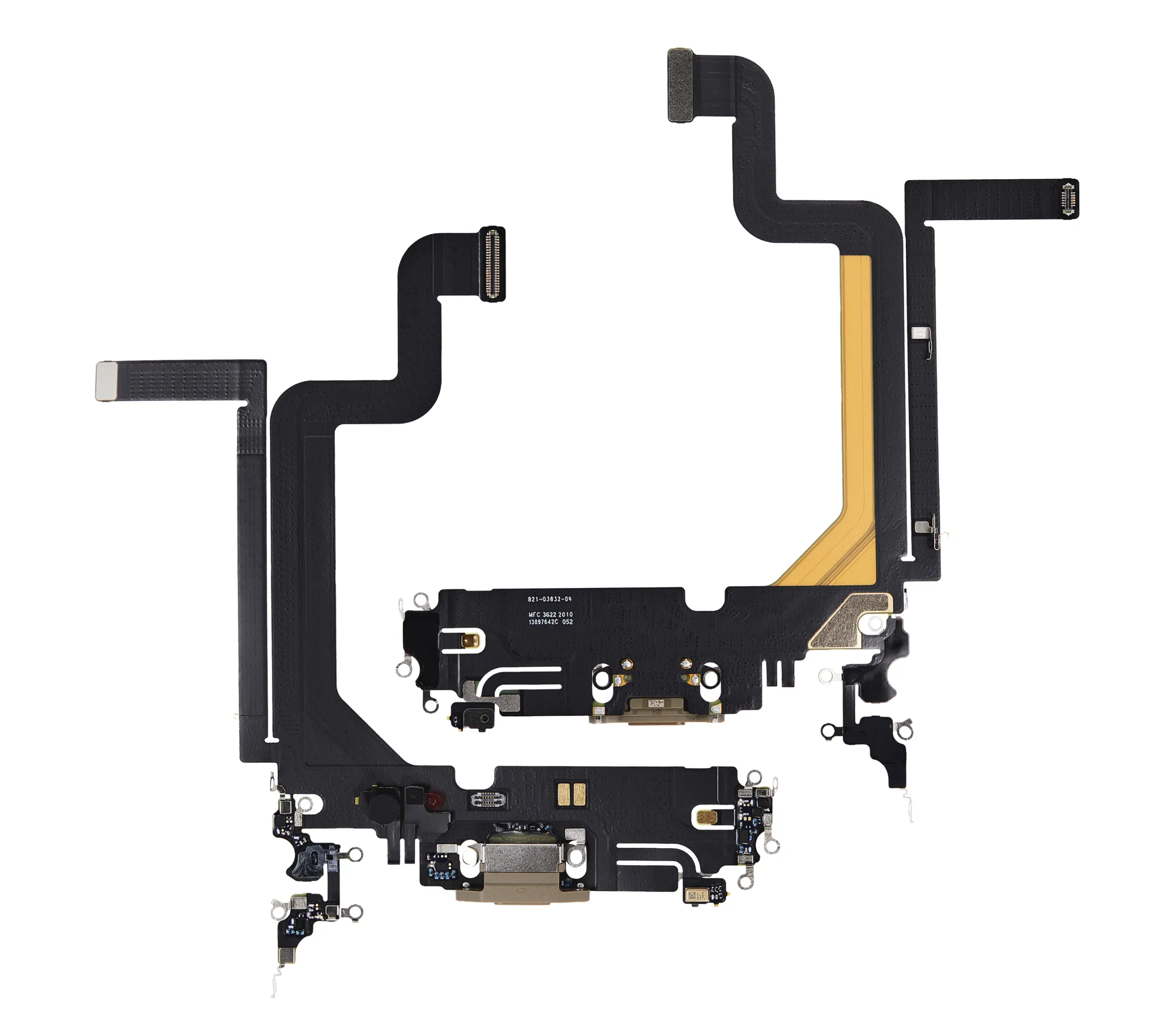 Charging Port Flex Cable For iPhone 14 Pro Max (Premium) (Gold) - Image 6