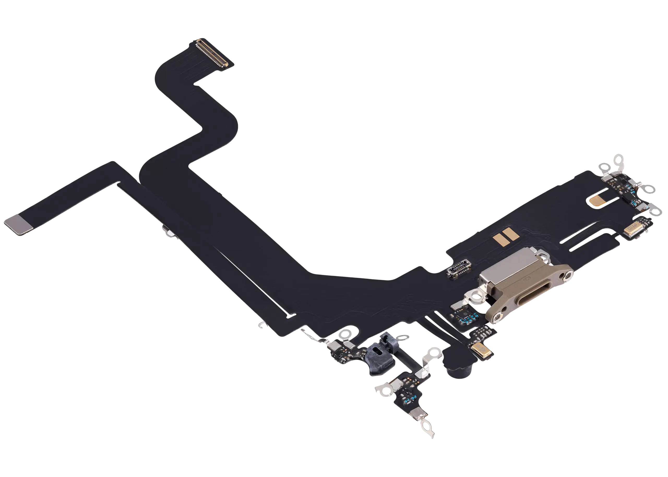 Charging Port Flex Cable For iPhone 14 Pro Max (Aftermarket Plus) (Gold) - Image 8