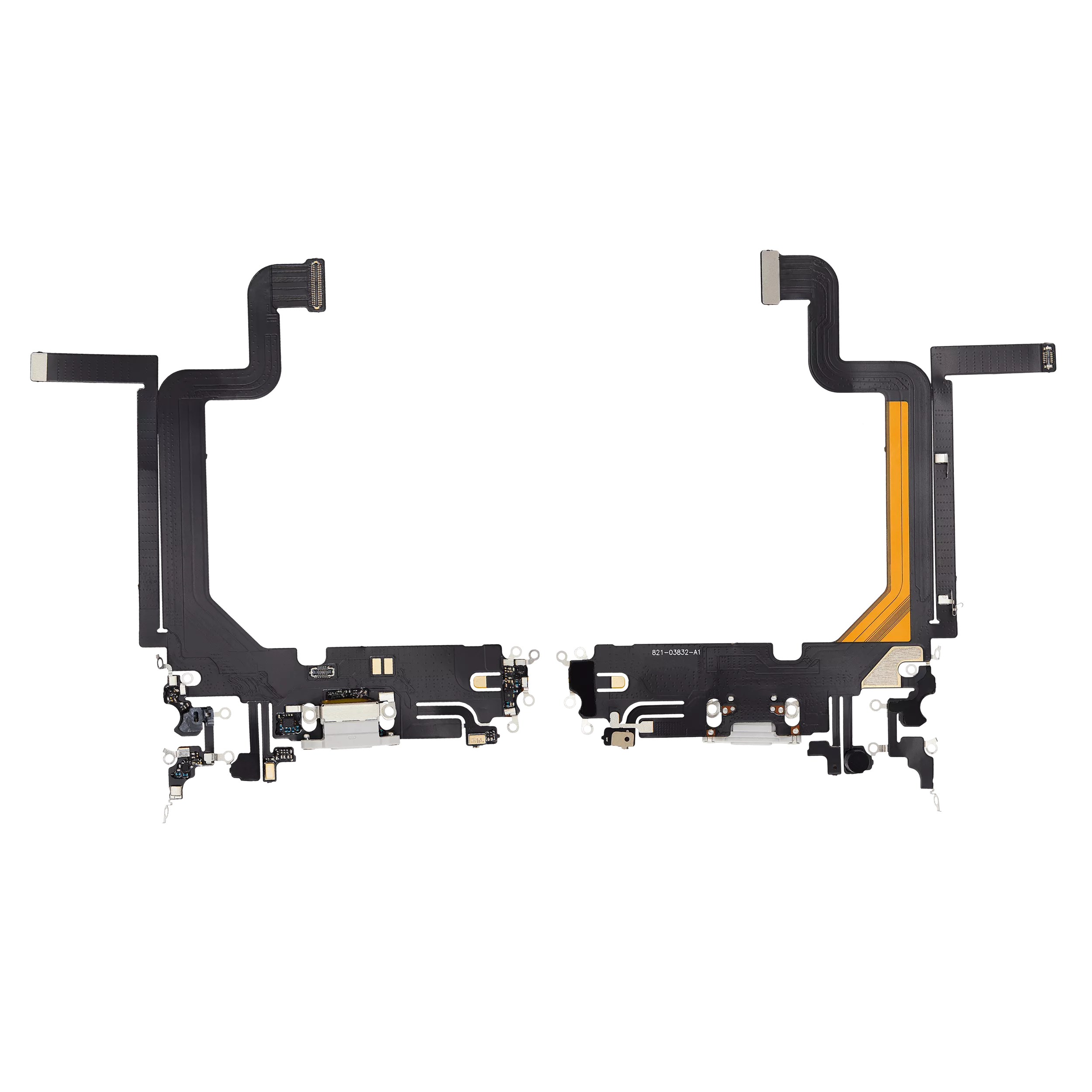 Charging Port Flex Cable For iPhone 14 Pro Max (Aftermarket Plus) (Silver) - Image 11