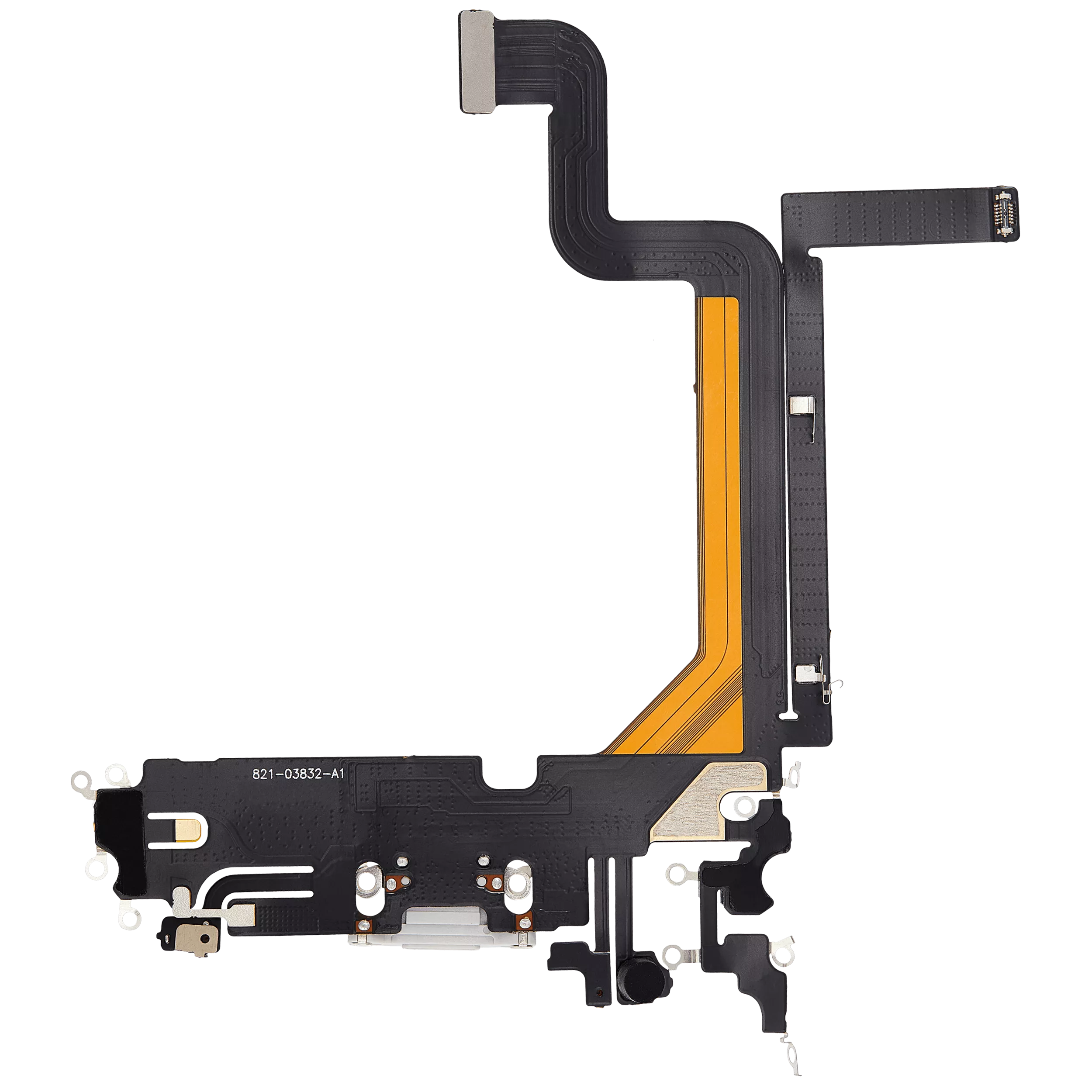 Charging Port Flex Cable For iPhone 14 Pro Max (Aftermarket Plus) (Silver) - Image 12
