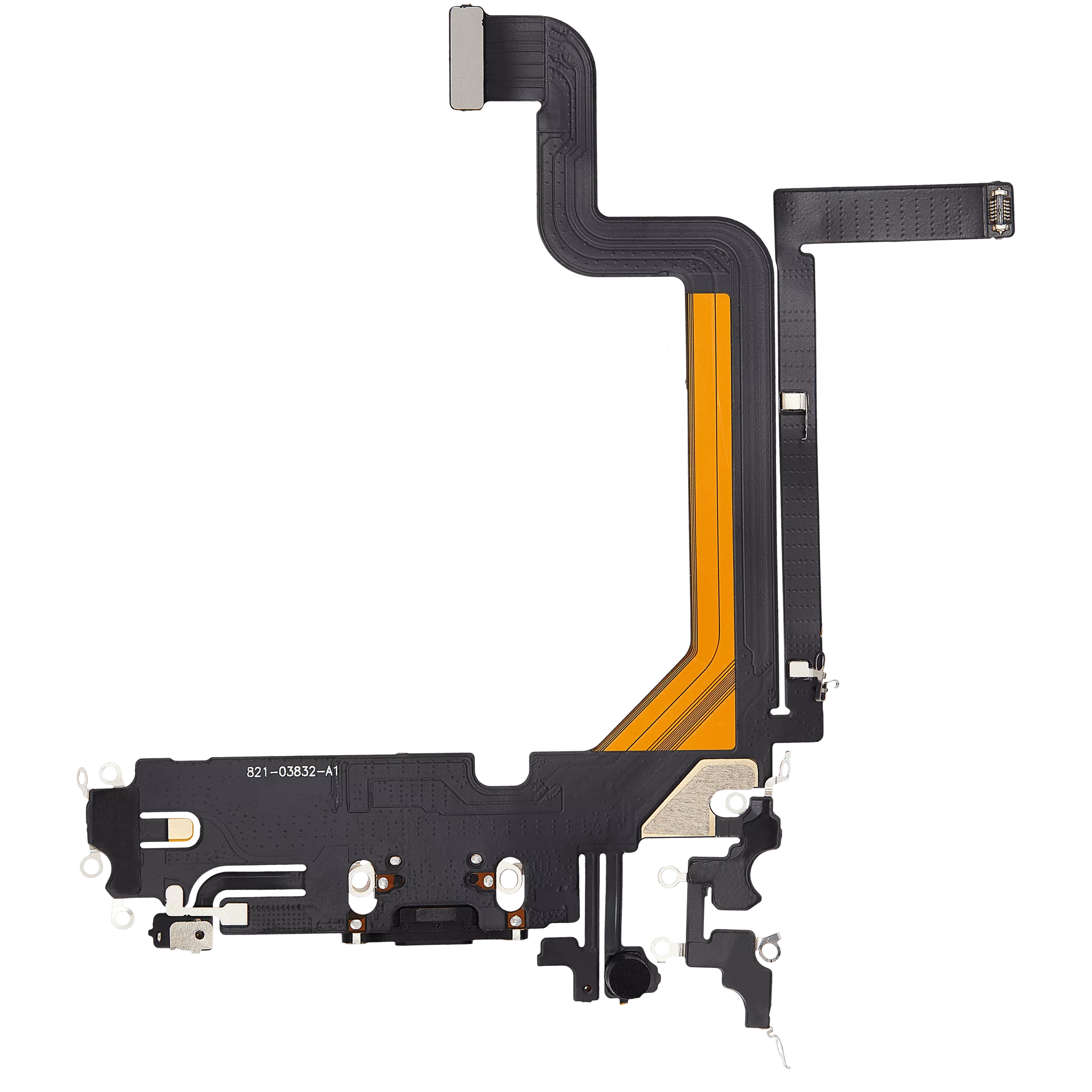 Charging Port Flex Cable For iPhone 14 Pro Max (Aftermarket Plus) (Space Black) - Image 12