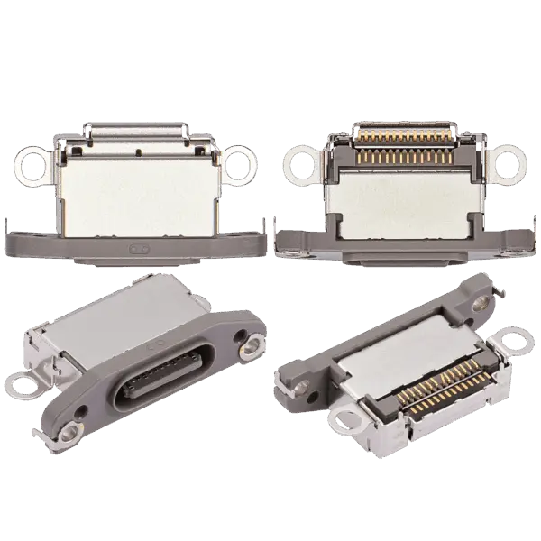 Charging Port Only For iPhone 15 Pro / 15 Pro Max (Natural Titanium) (10 Pack)