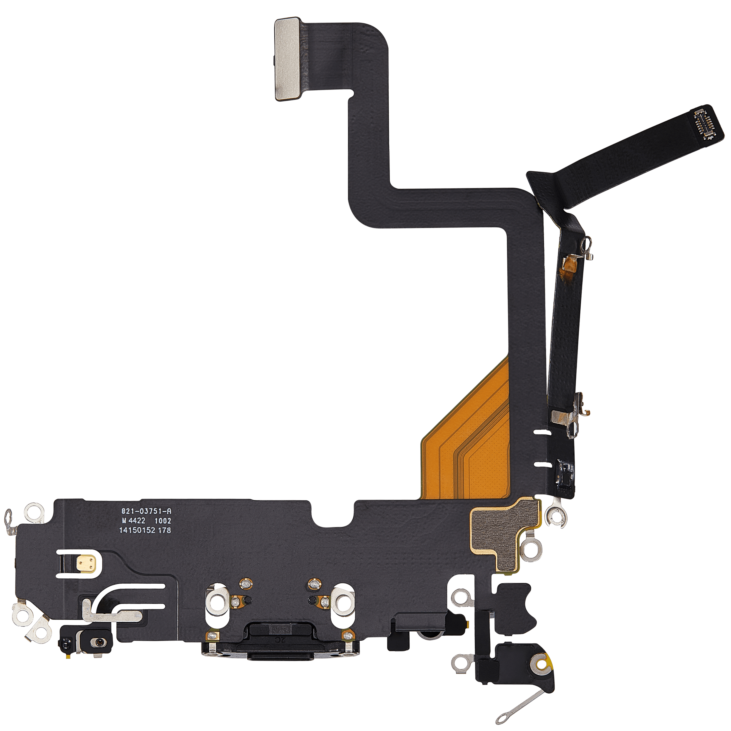 Charging Port Flex Cable For iPhone 14 Pro (Used OEM Pull) (Space Black) - Image 2