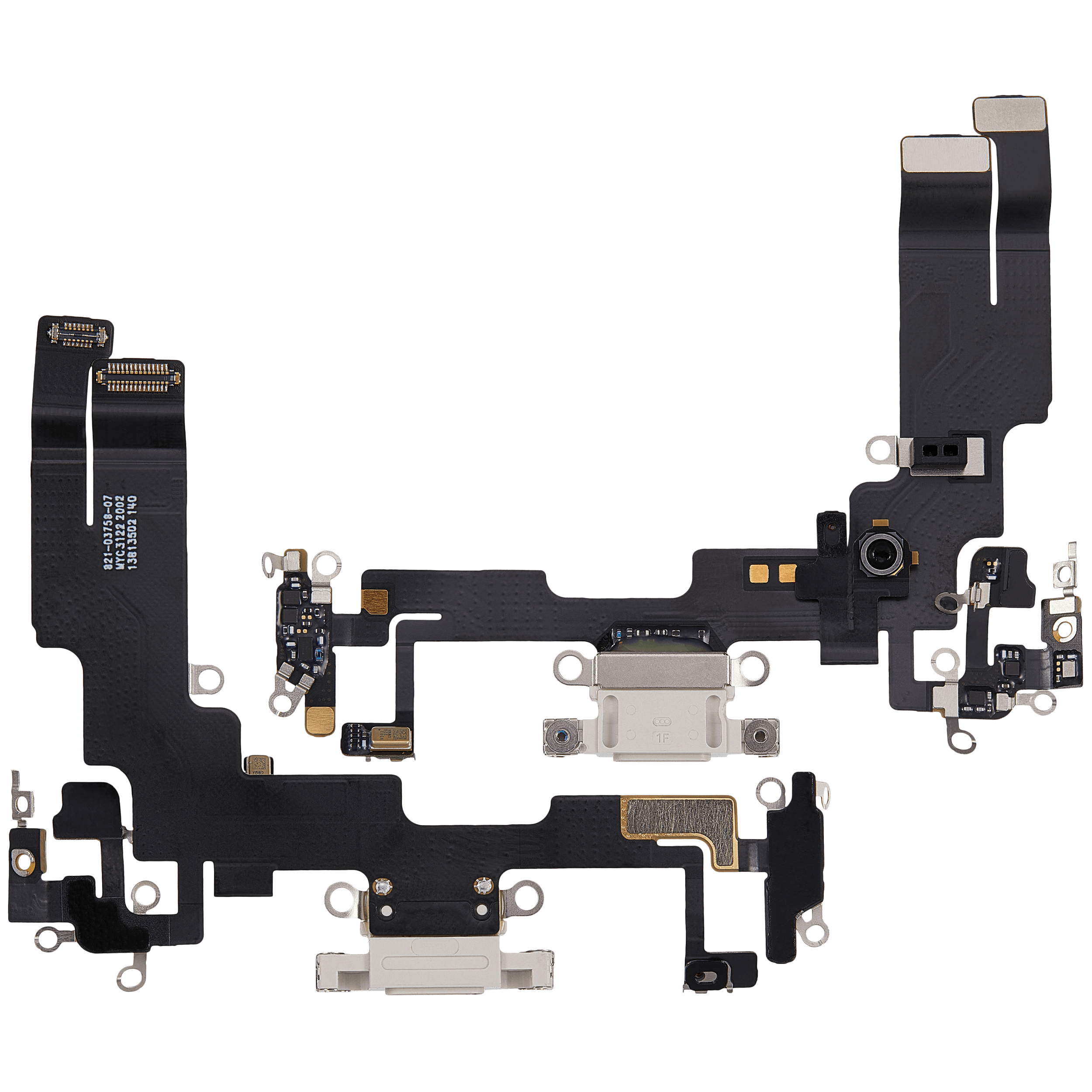 Charging Port Flex Cable For iPhone 14 (Used OEM Pull) (Starlight) - Image 7