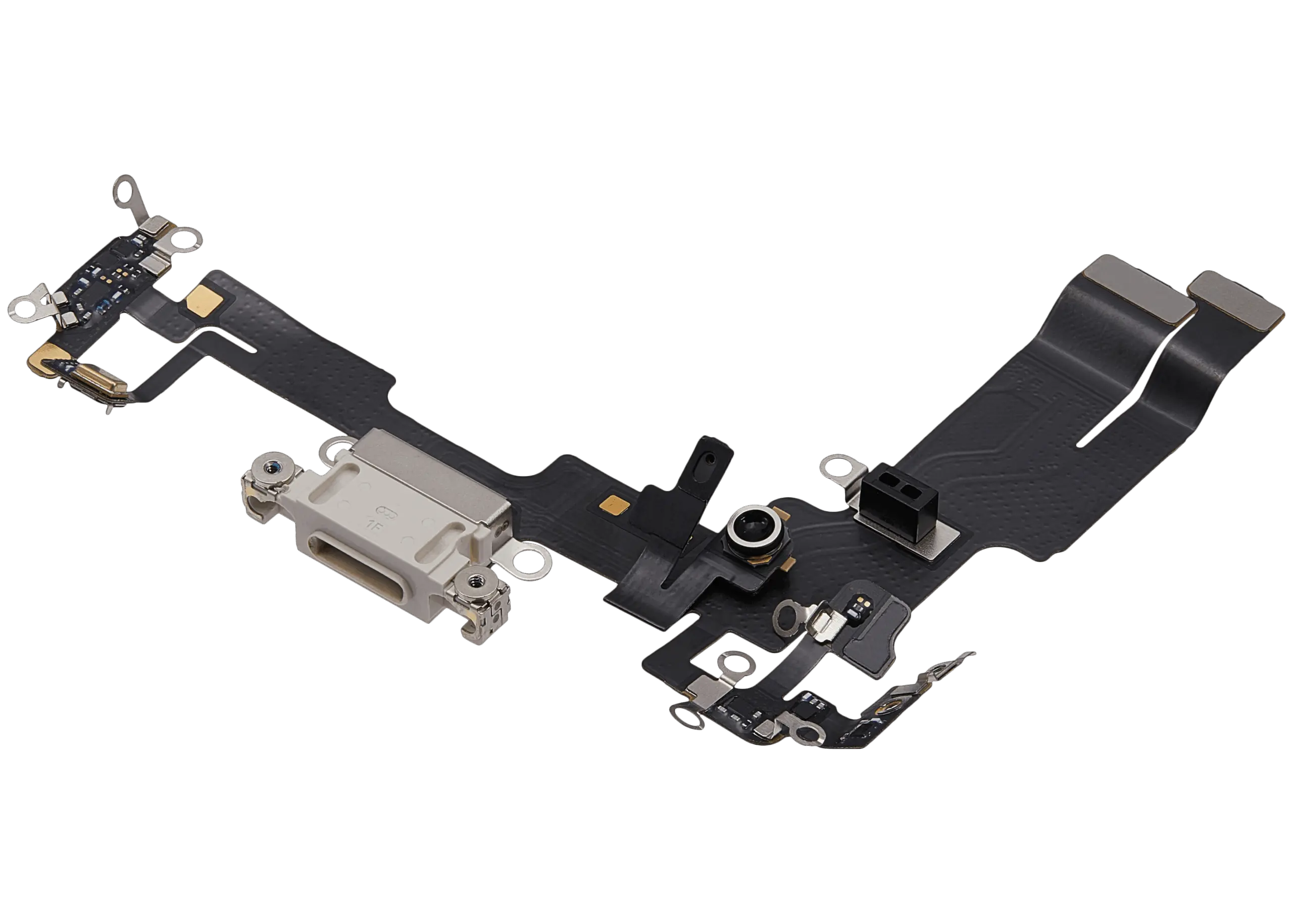 Charging Port Flex Cable For iPhone 14 (Used OEM Pull) (Starlight) - Image 4