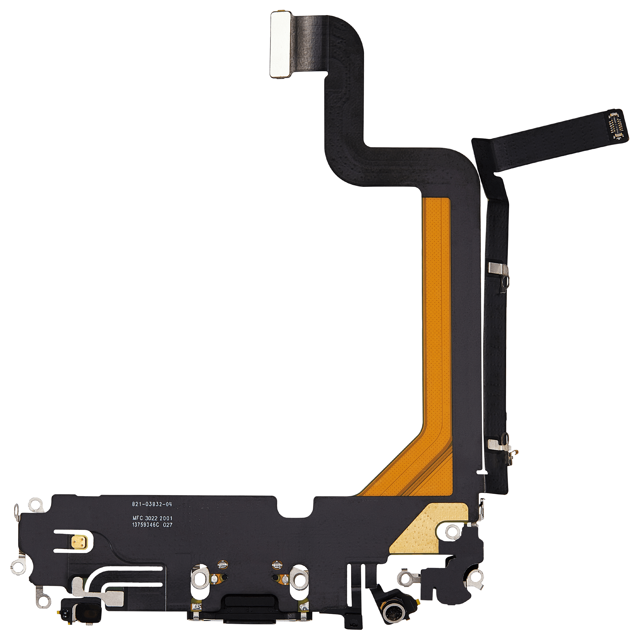 Charging Port Flex Cable For iPhone 14 Pro Max (Used OEM Pull) (Space Black) - Image 7