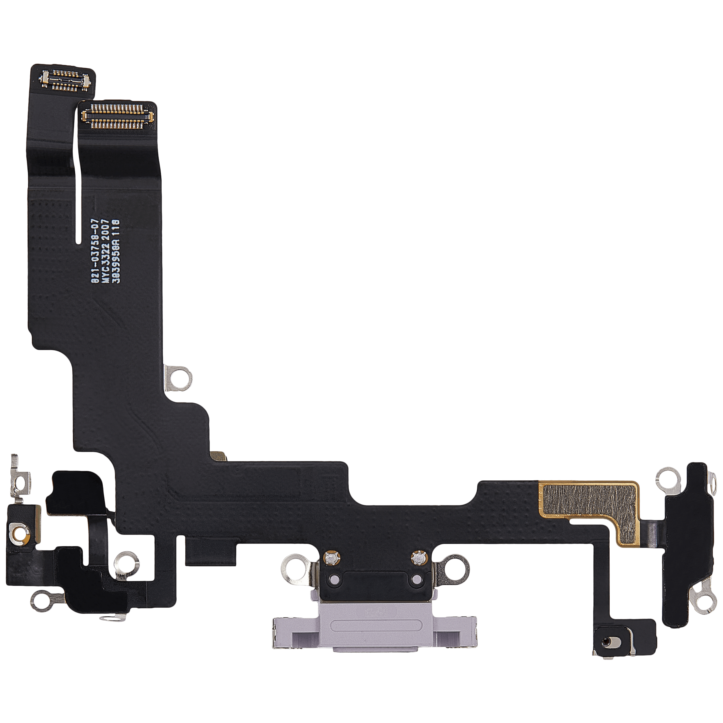 Charging Port Flex Cable For iPhone 14 (Used OEM Pull) (Purple) - Image 7