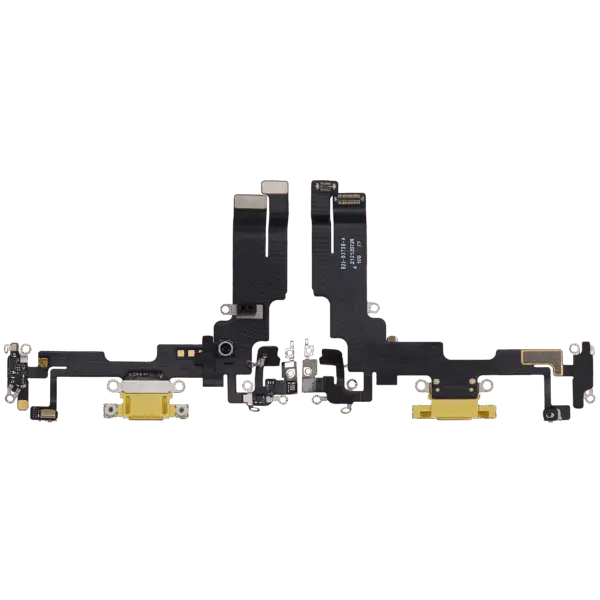 Charging Port Flex Cable For iPhone 14 (Used OEM Pull) (Yellow)