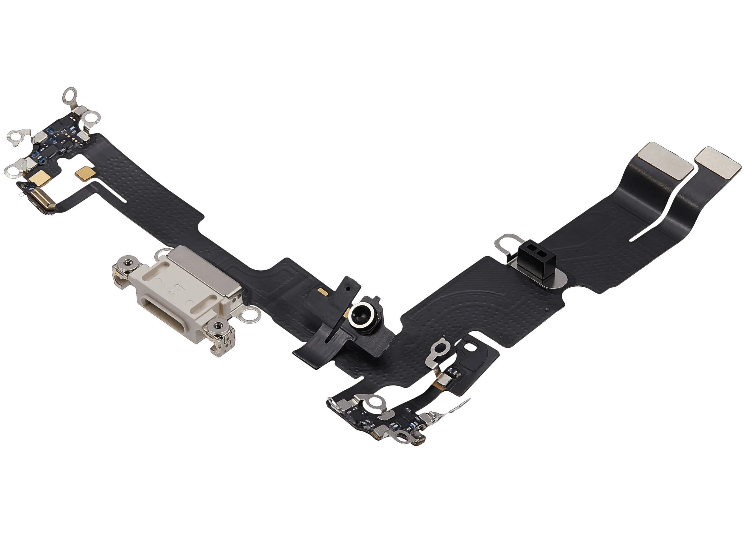 Charging Port Flex Cable For iPhone 14 Plus (Used OEM Pull) (Starlight) - Image 8