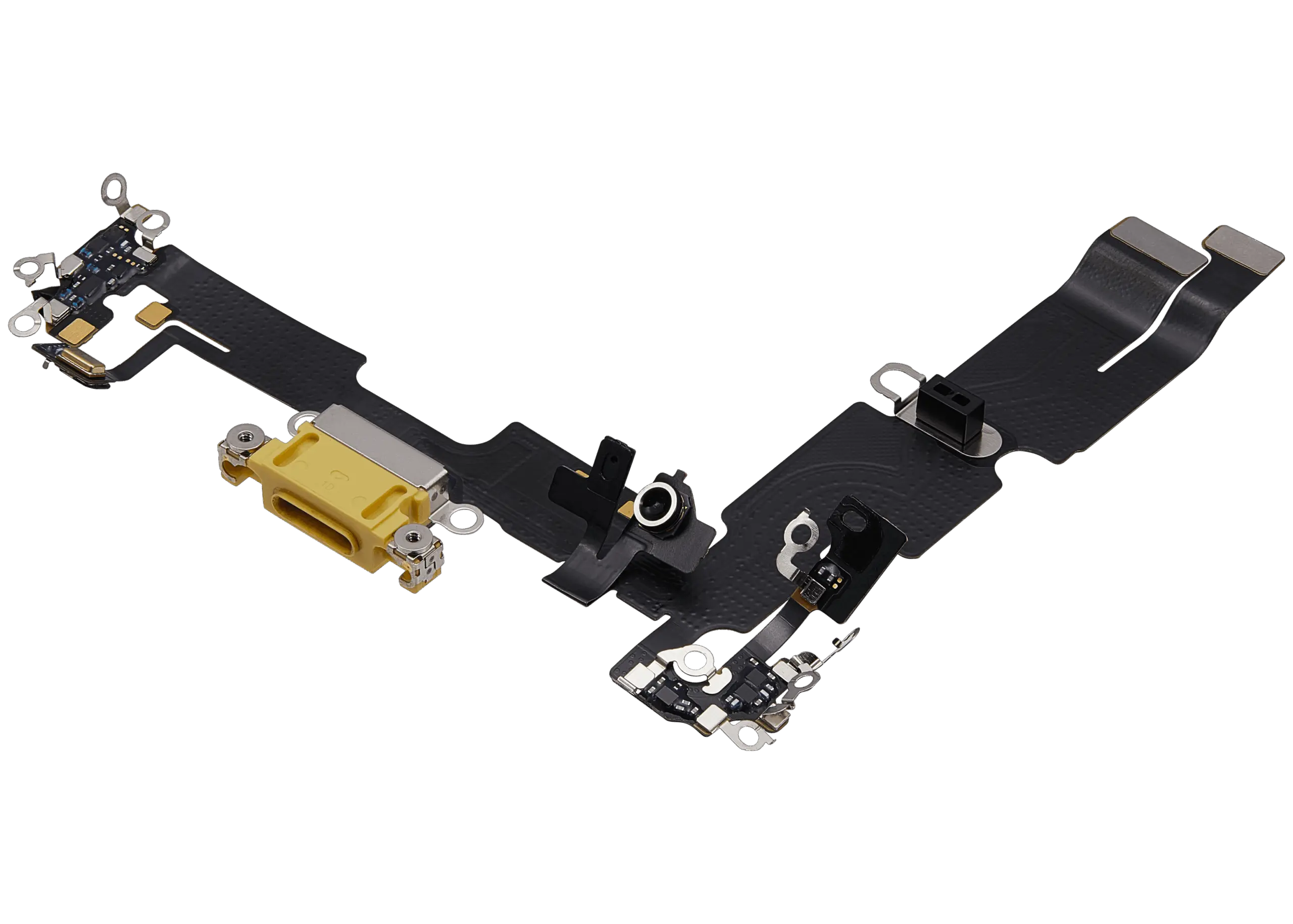 Charging Port Flex Cable For iPhone 14 Plus (Used OEM Pull) (Yellow) - Image 4