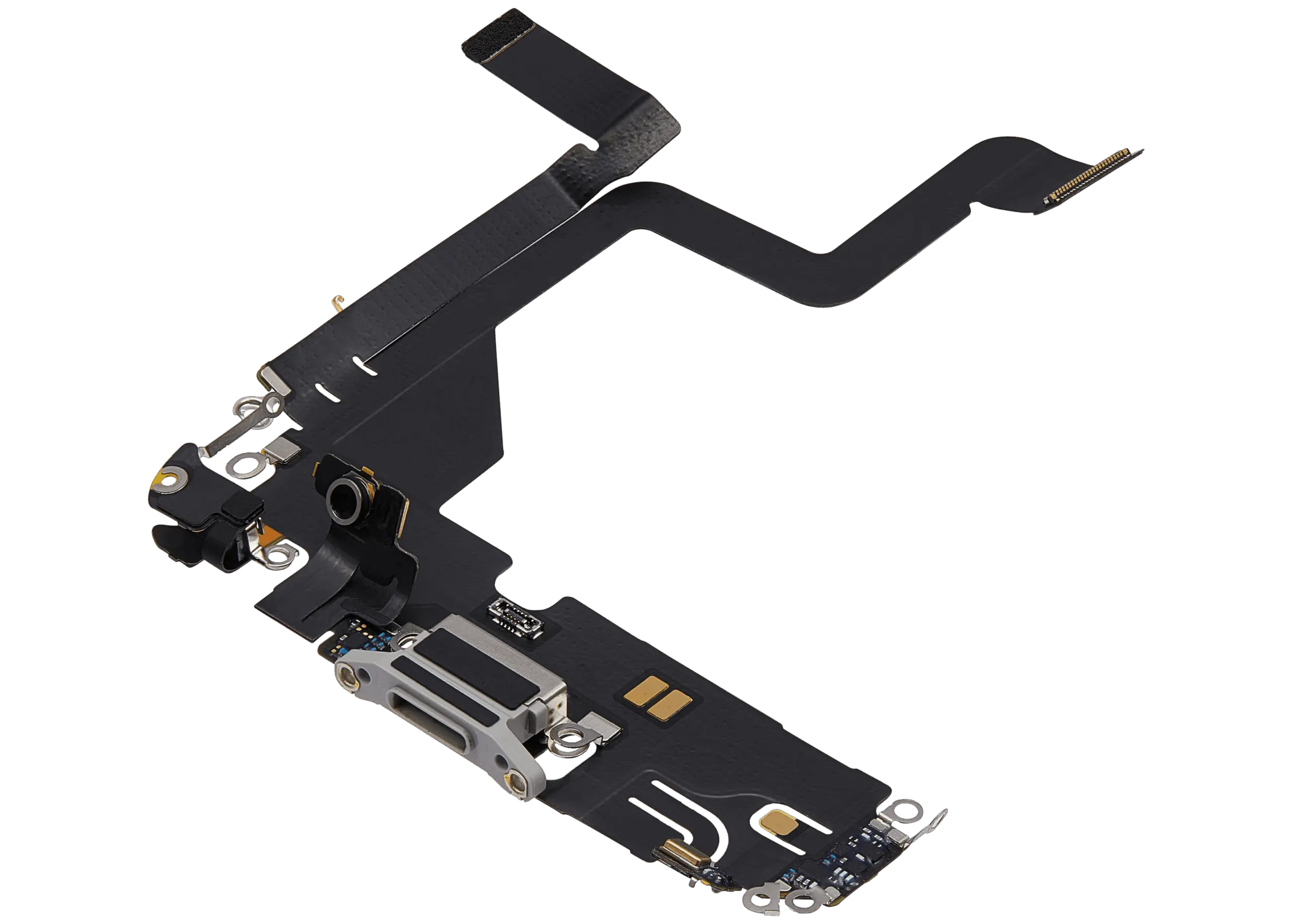 Charging Port Flex Cable For iPhone 14 Pro (Used OEM Pull) (Silver) - Image 8