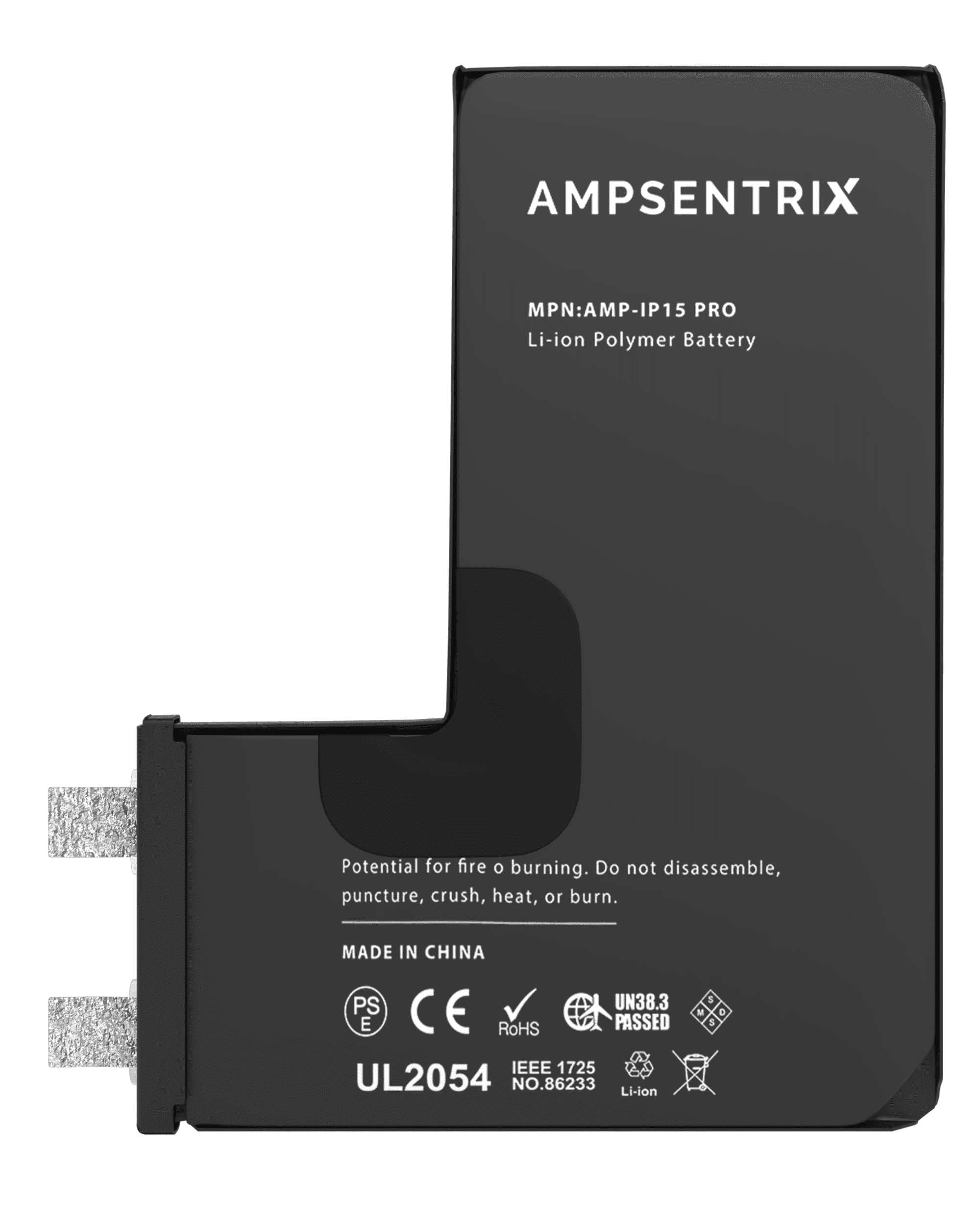 Replacement Battery For iPhone 15 Pro (Spot Welding Required) (AmpSentrix Core Extended)