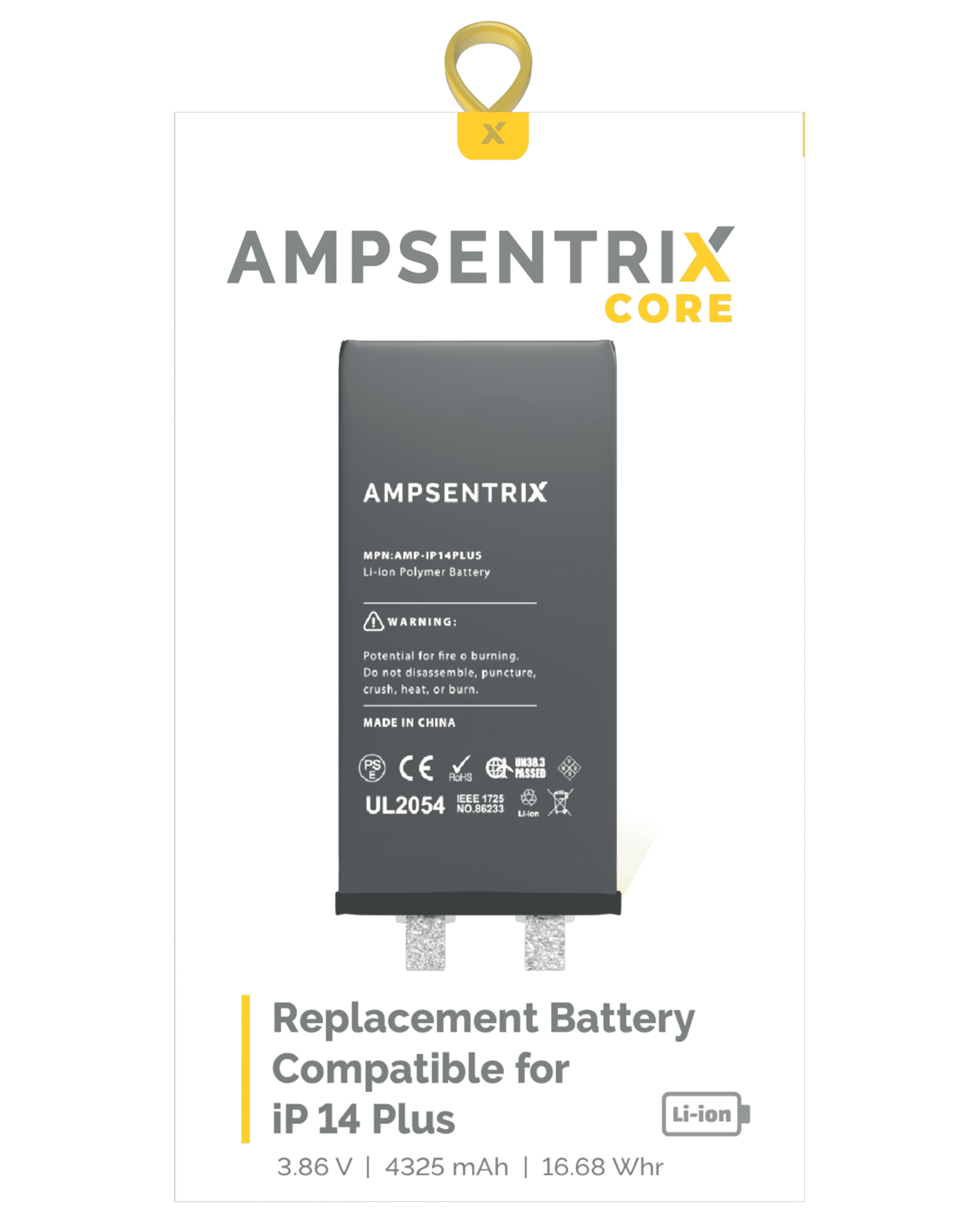 Replacement Battery Core For iPhone 14 Plus (Spot Welding Required) (AmpSentrix Core) - Image 5