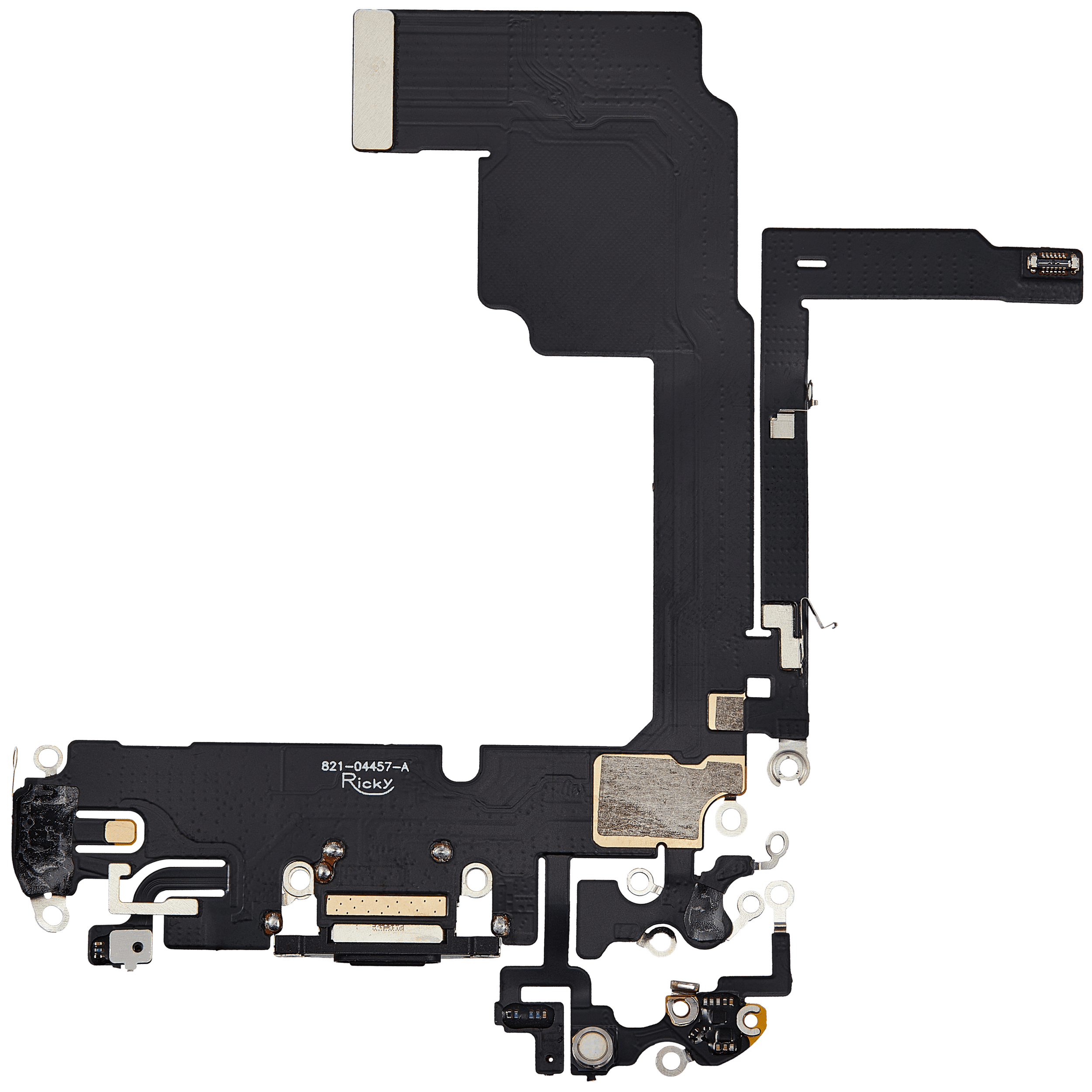 Charging Port Flex Cable For iPhone 15 Pro (Aftermarket Plus) (Black Titanium) - Image 4