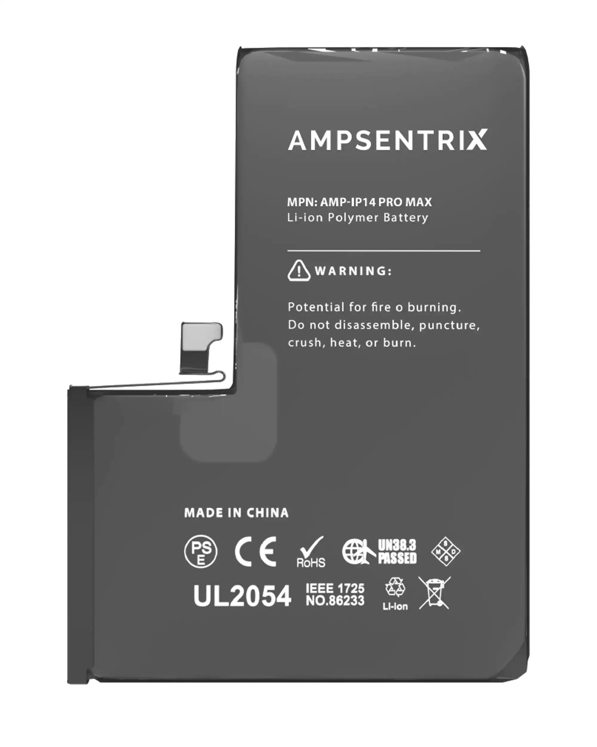 Extended Capacity Replacement Battery For iPhone 14 Pro Max (AmpSentrix Basic Extended) - Image 5