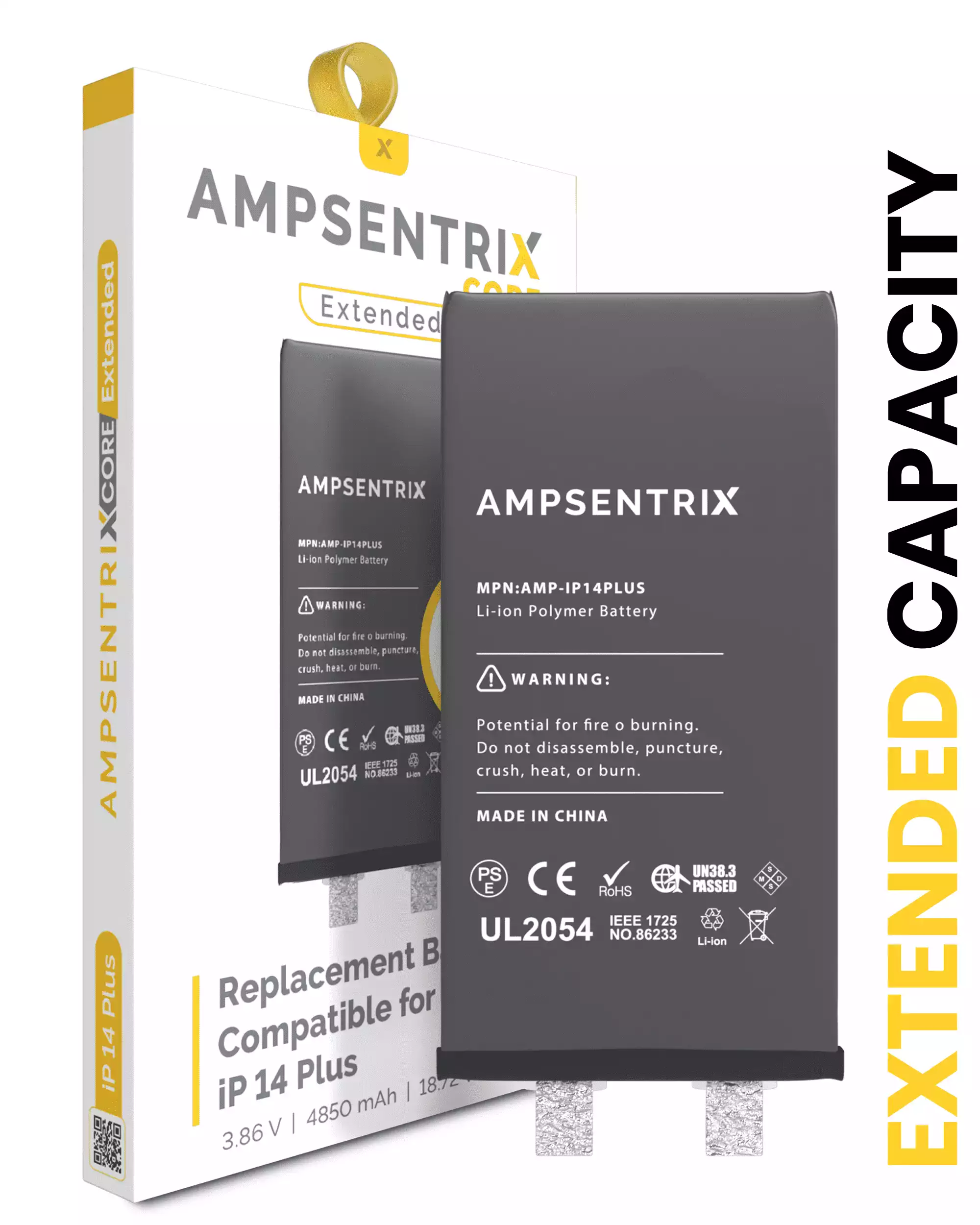 Replacement Battery For IPhone 14 Plus (Spot Welding Required) (AmpSentrix Core Extended) - Image 6