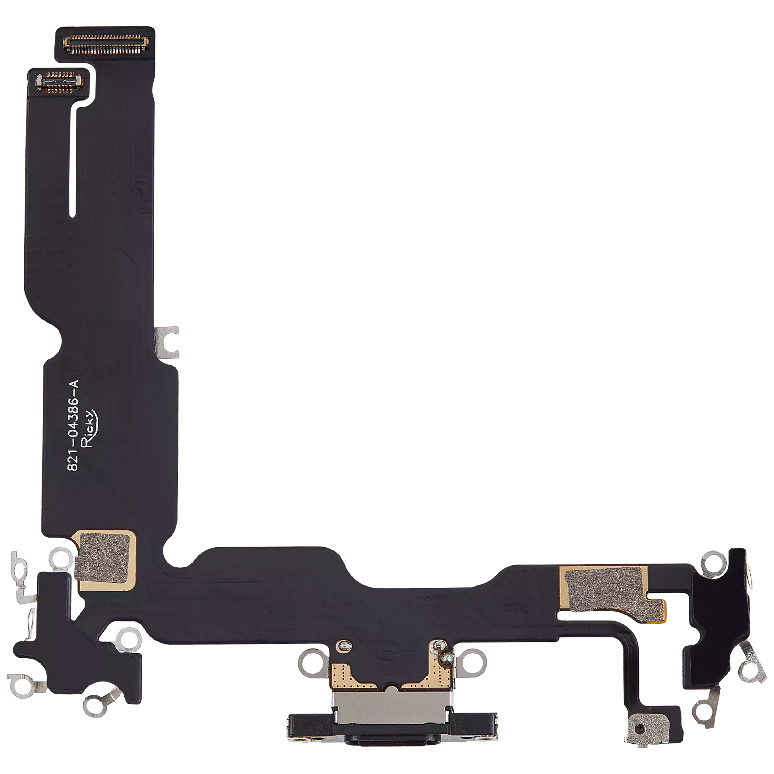 Charging Port Flex Cable For iPhone 15 Plus (Aftermarket Plus) (Black) - Image 3