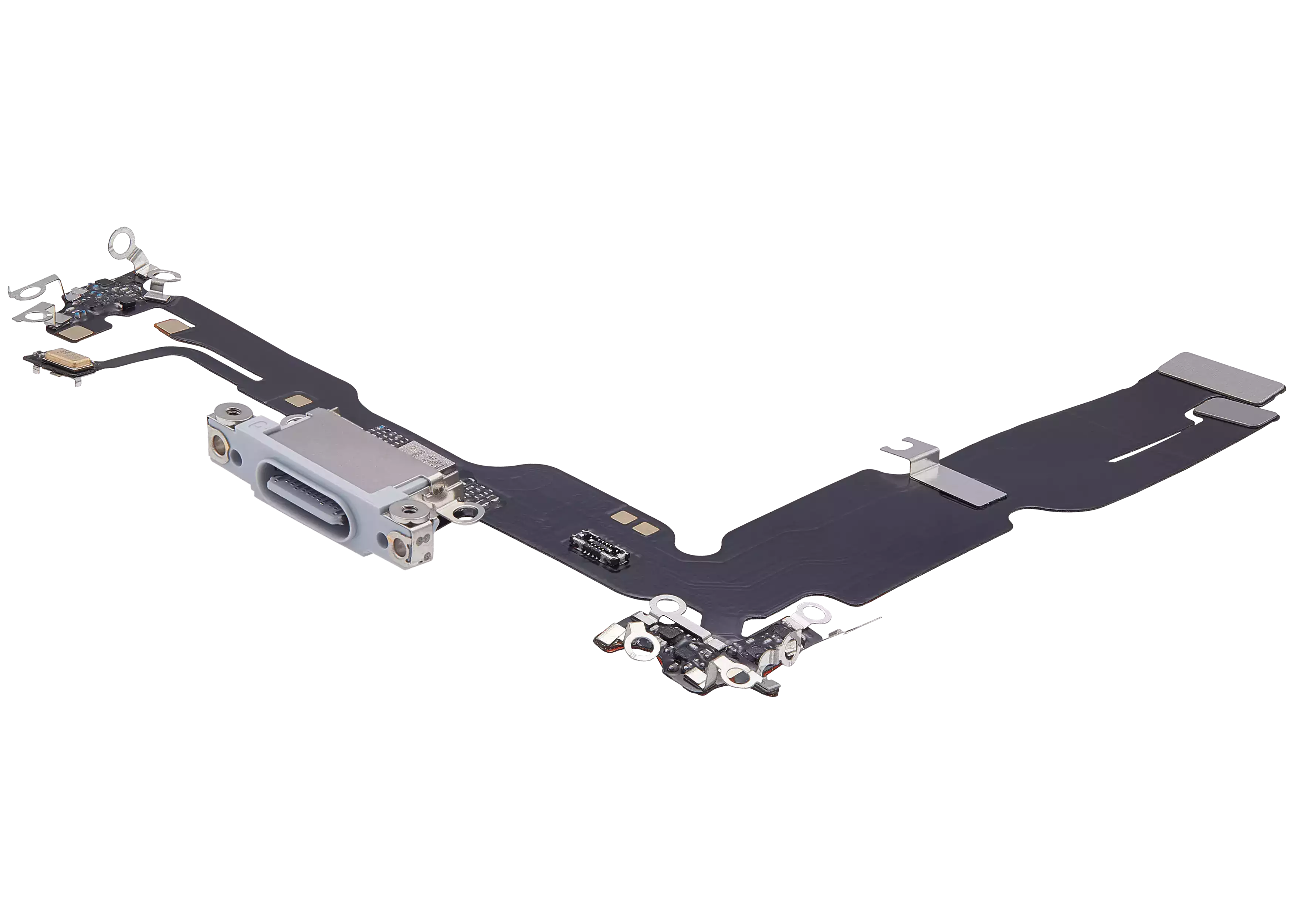 Charging Port Flex Cable For iPhone 15 Plus (Aftermarket Plus) (Blue) - Image 3