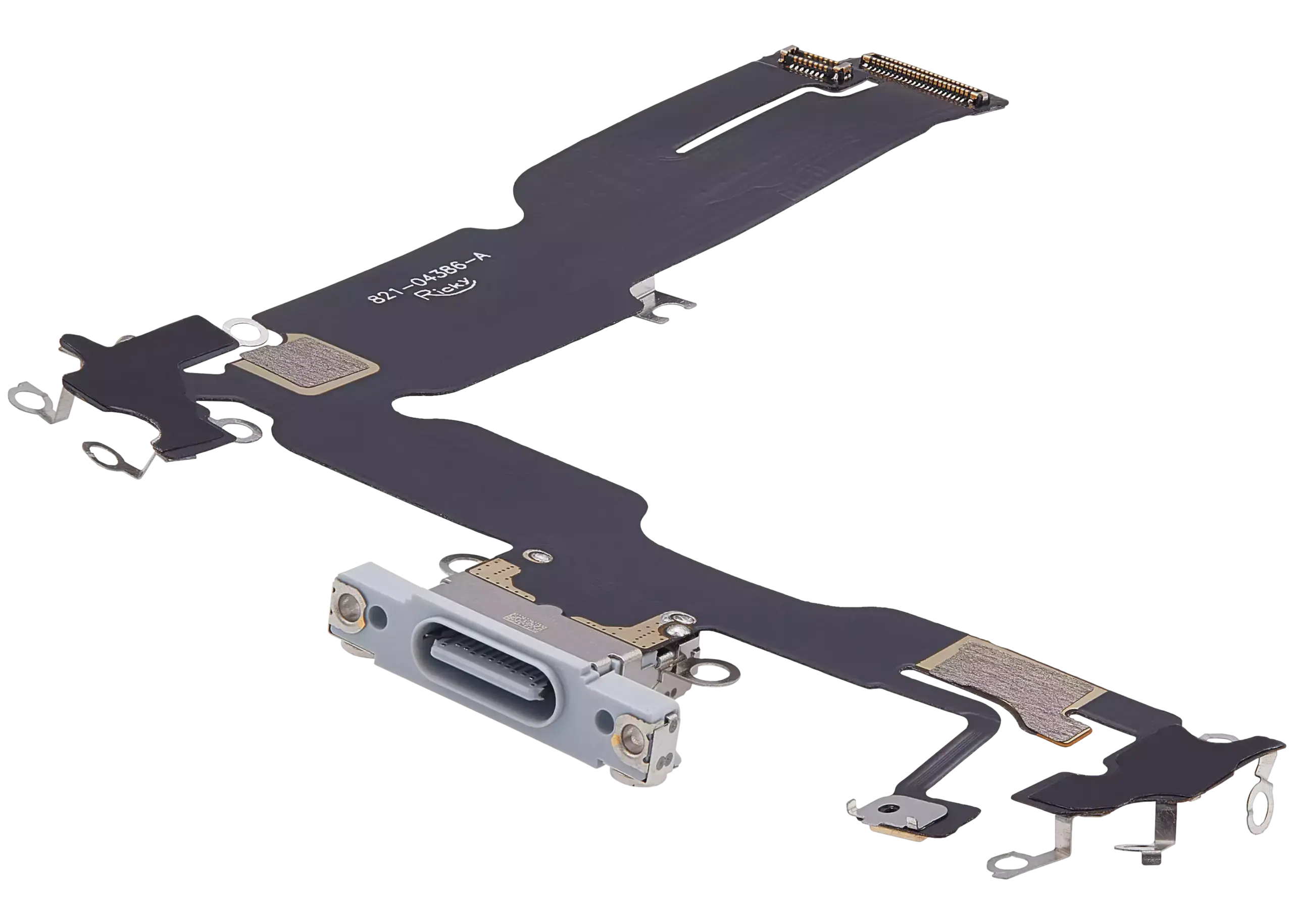 Charging Port Flex Cable For iPhone 15 Plus (Aftermarket Plus) (Blue) - Image 9