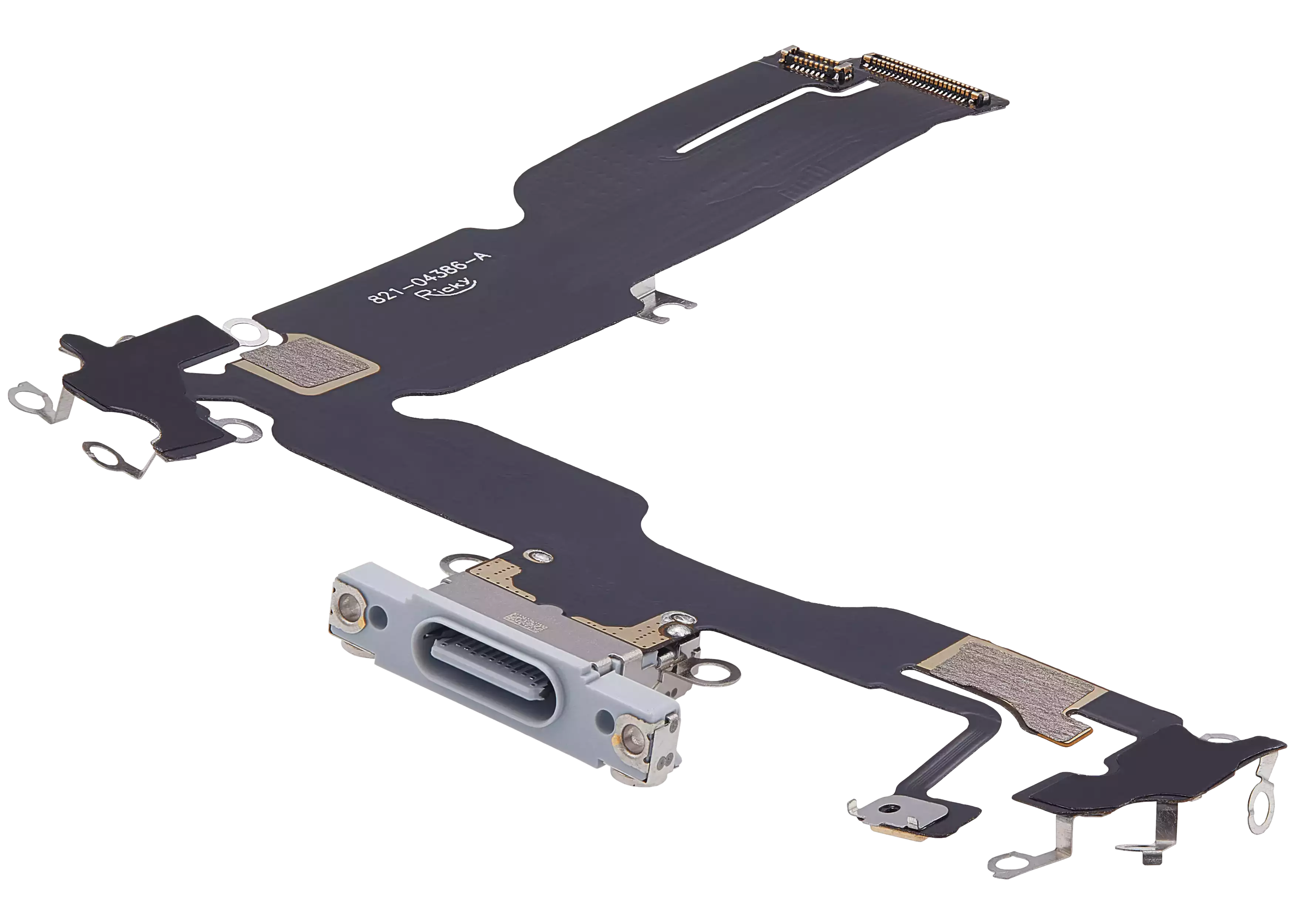 Charging Port Flex Cable For iPhone 15 Plus (Aftermarket Plus) (Blue) - Image 4