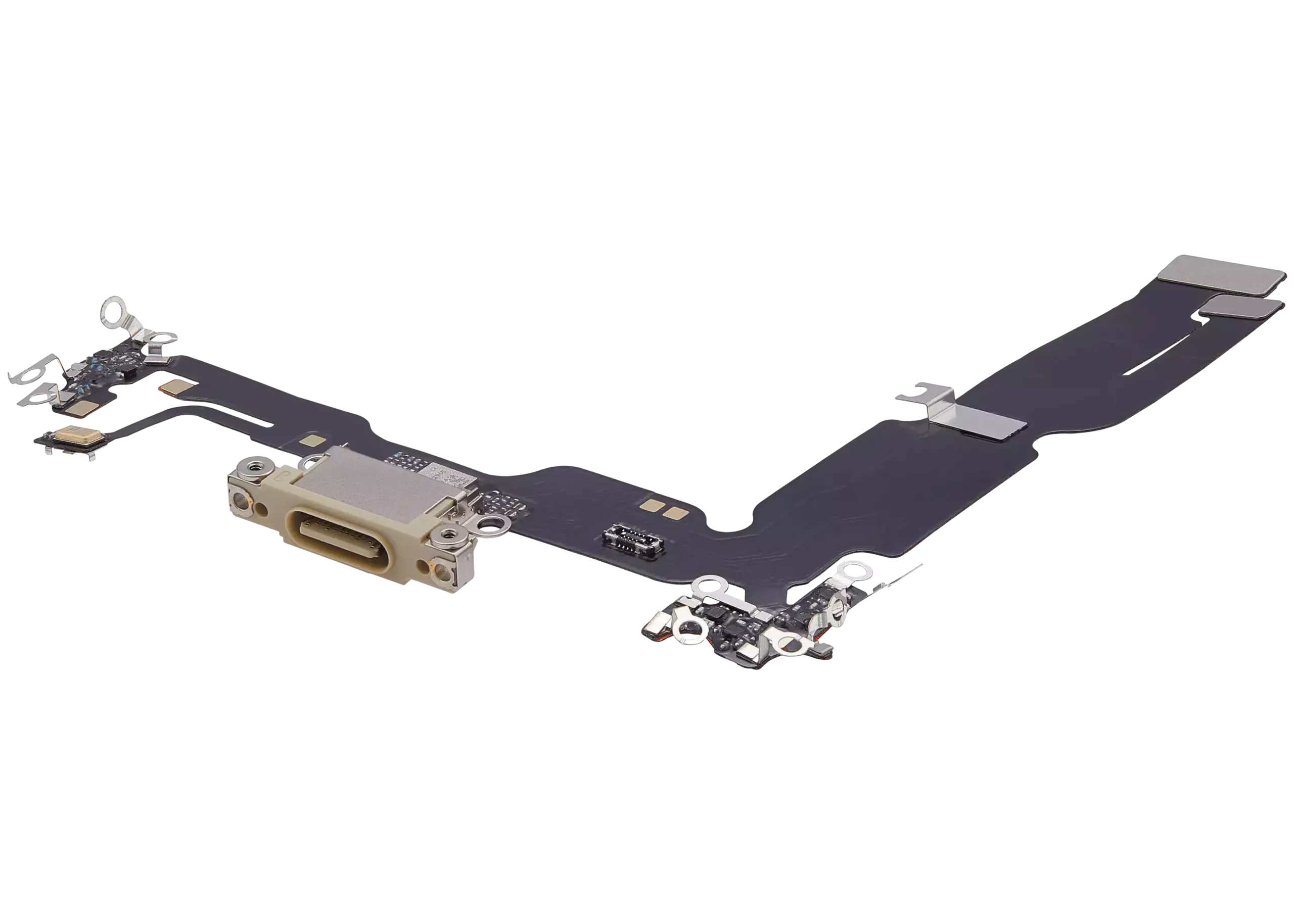 Charging Port Flex Cable For iPhone 15 Plus (Aftermarket Plus) (Yellow) - Image 4
