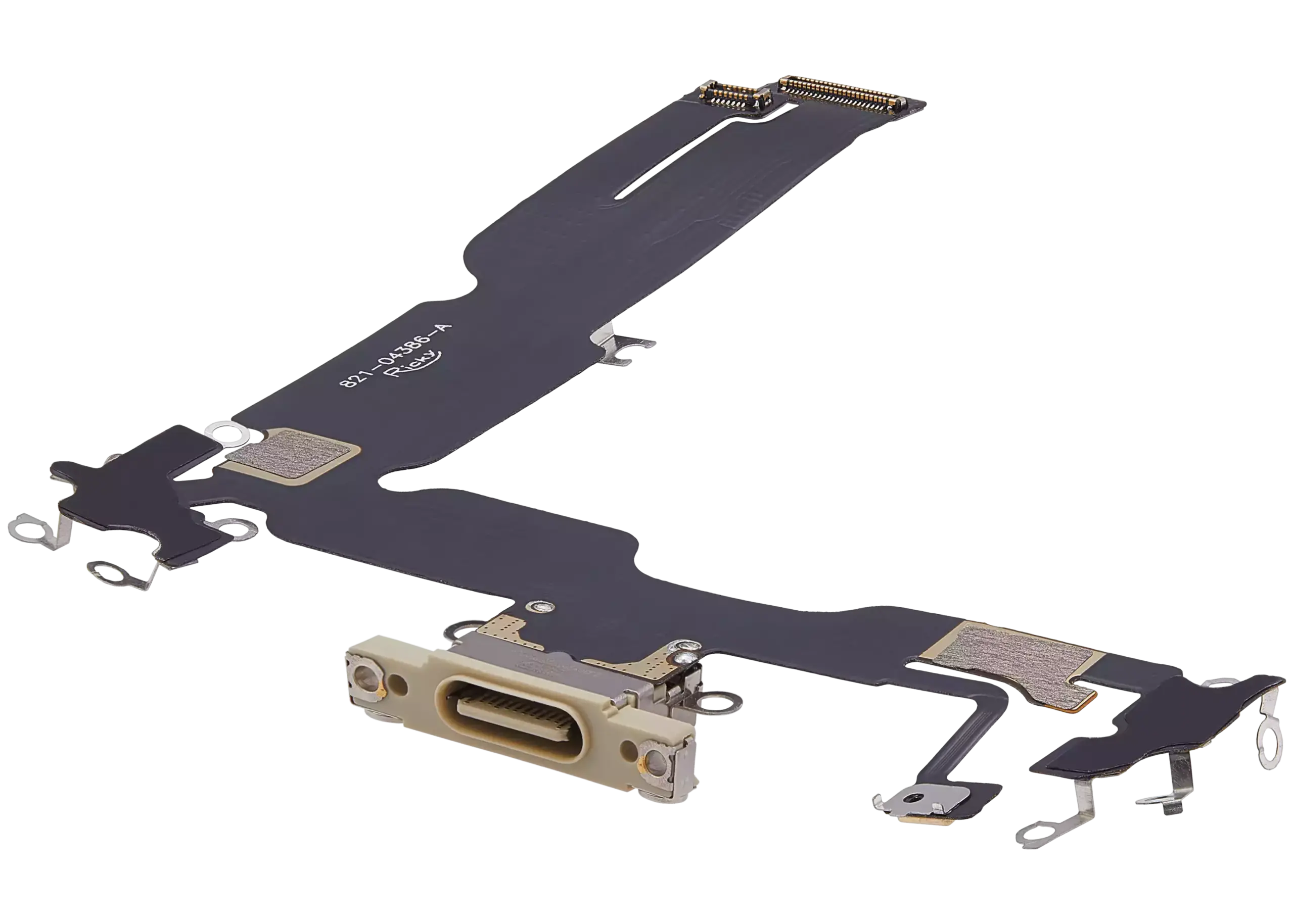 Charging Port Flex Cable For iPhone 15 Plus (Aftermarket Plus) (Yellow) - Image 5