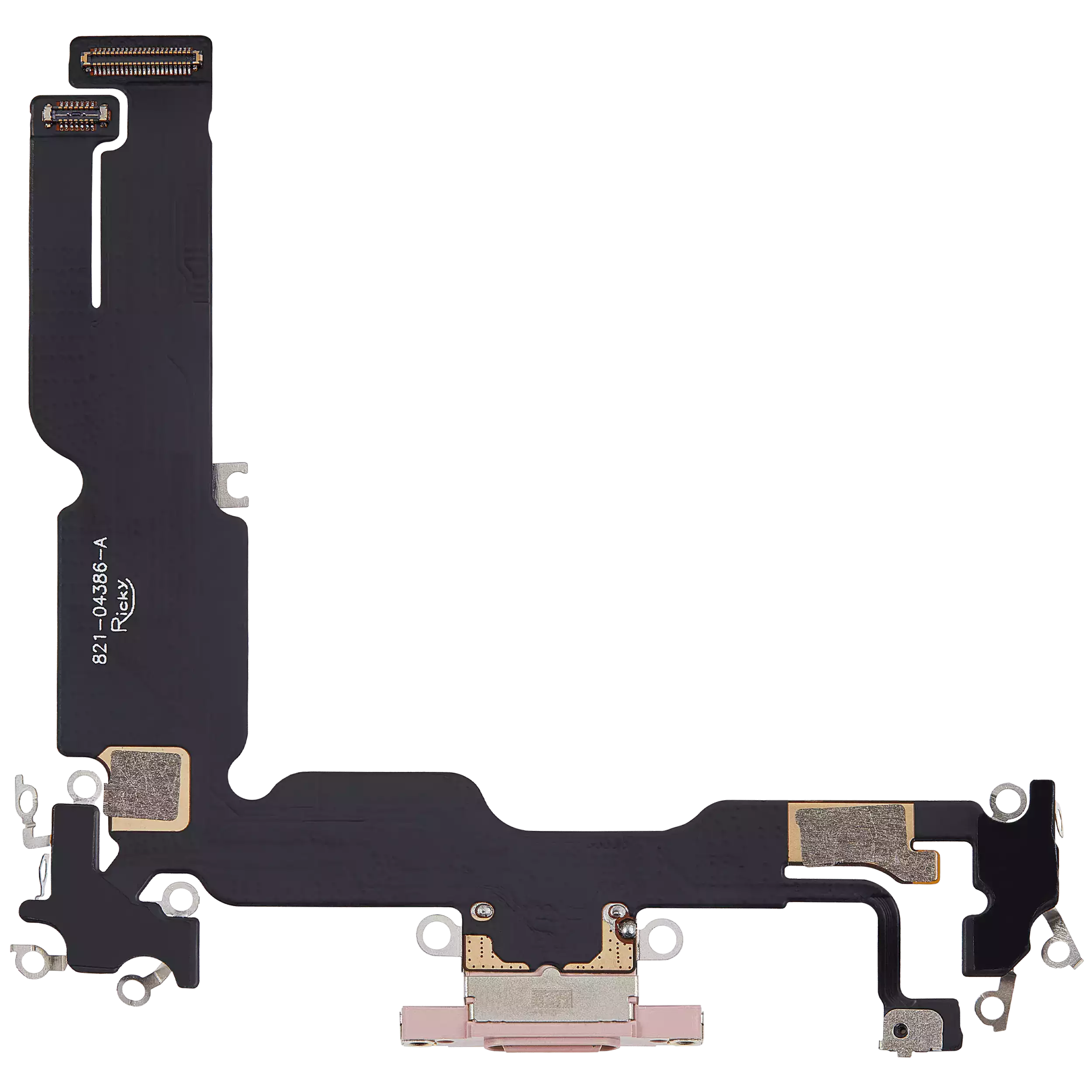 Charging Port Flex Cable For iPhone 15 Plus (Aftermarket Plus) (Pink) - Image 7