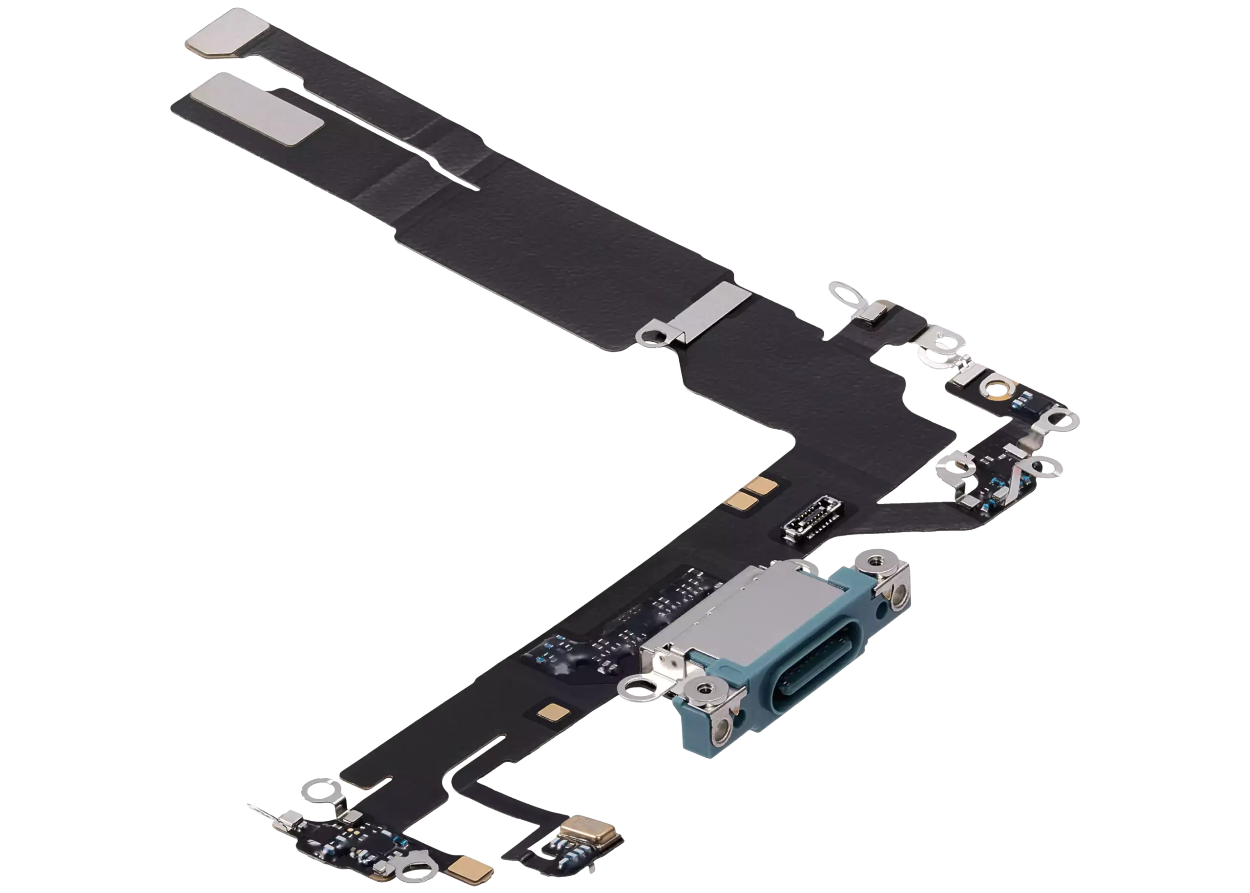 Charging Port Flex Cable For iPhone 16 (Premium) (Teal) - Image 3