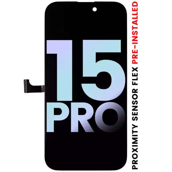 OLED Assembly With Proximity Sensor Flex Pre-Installed For iPhone 15 Pro (Service Pack)