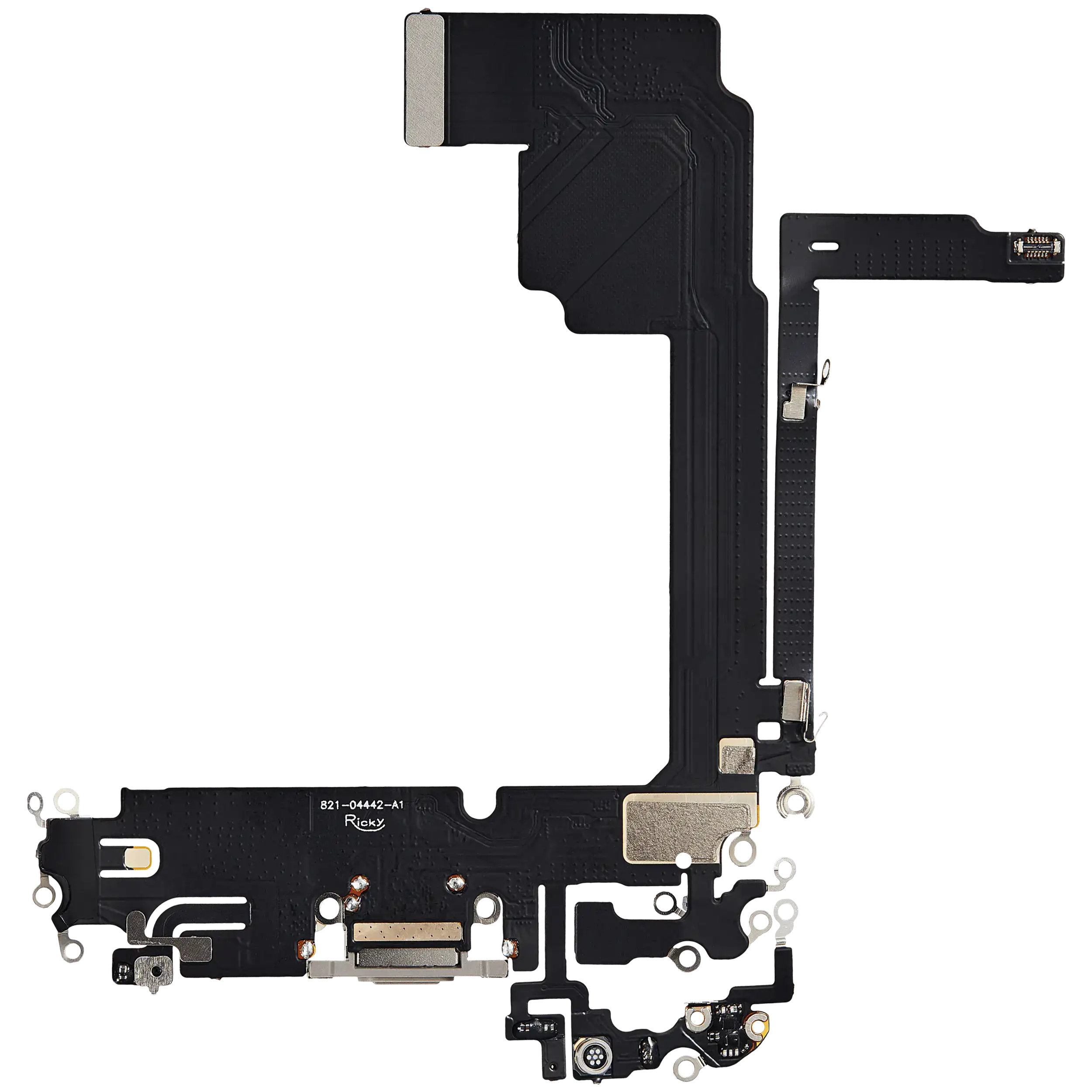 Charging Port Flex Cable For iPhone 15 Pro Max (Aftermarket Plus) (Natural Titanium) - Image 13