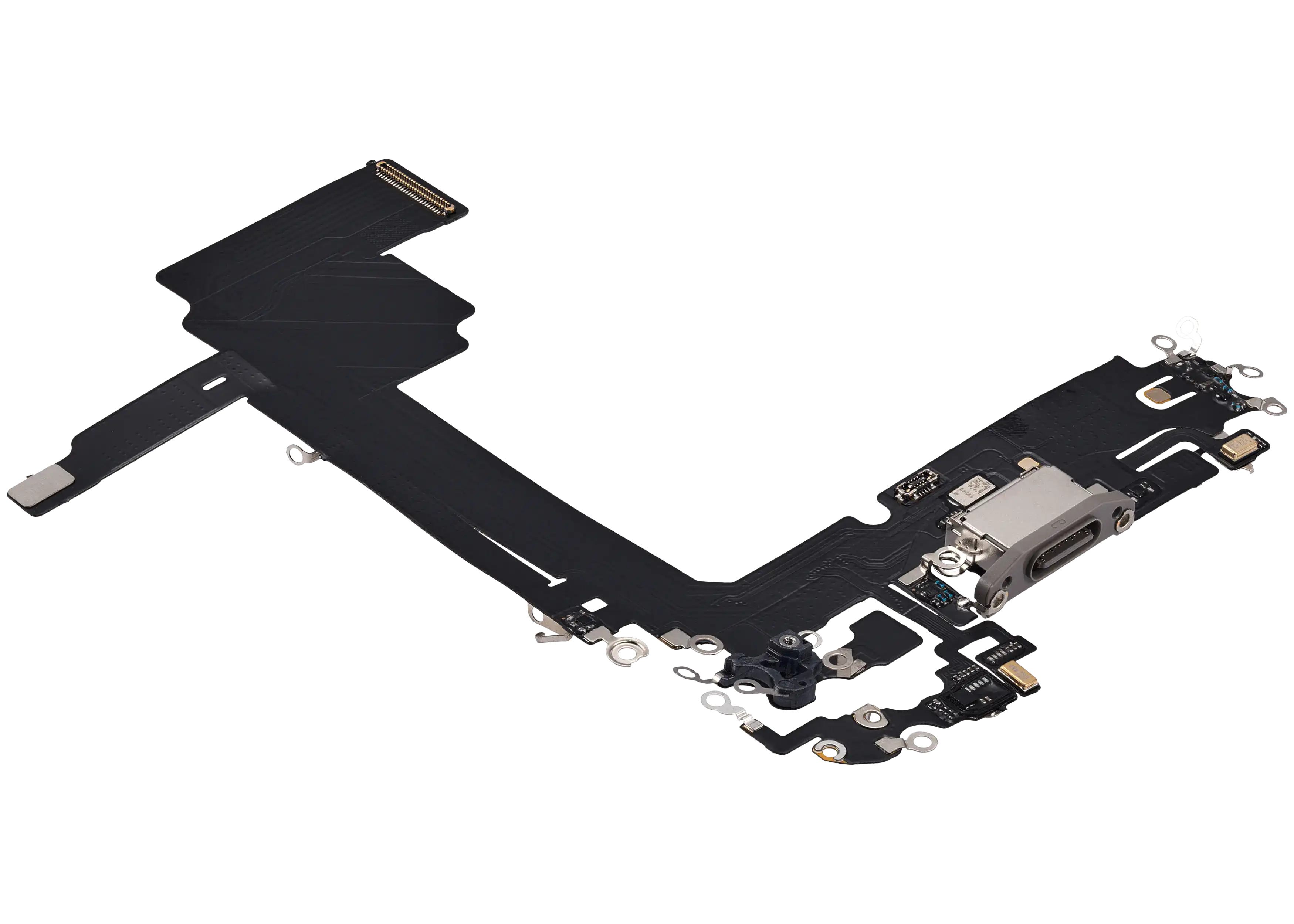 Charging Port Flex Cable For iPhone 15 Pro Max (Aftermarket Plus) (Natural Titanium) - Image 9