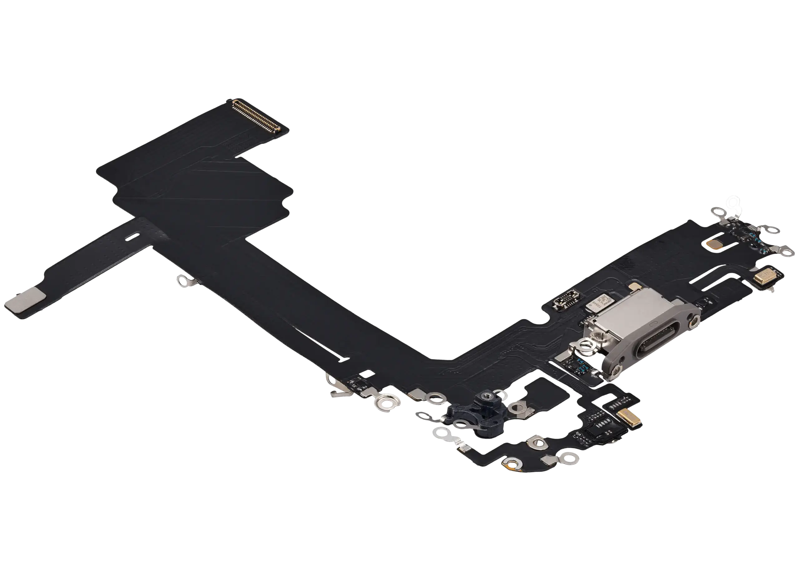 Charging Port Flex Cable For iPhone 15 Pro Max (Aftermarket Plus) (Natural Titanium) - Image 4